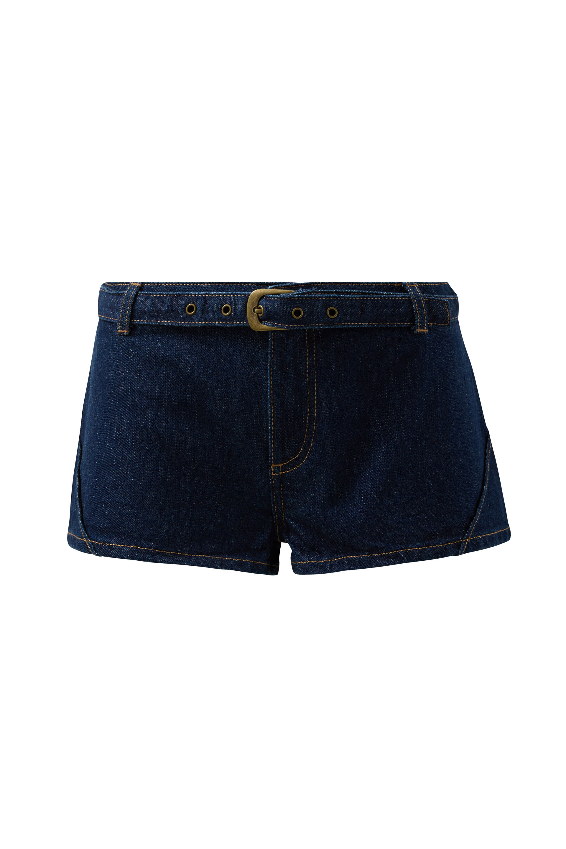 Belted Denim Micro Short downtown blue