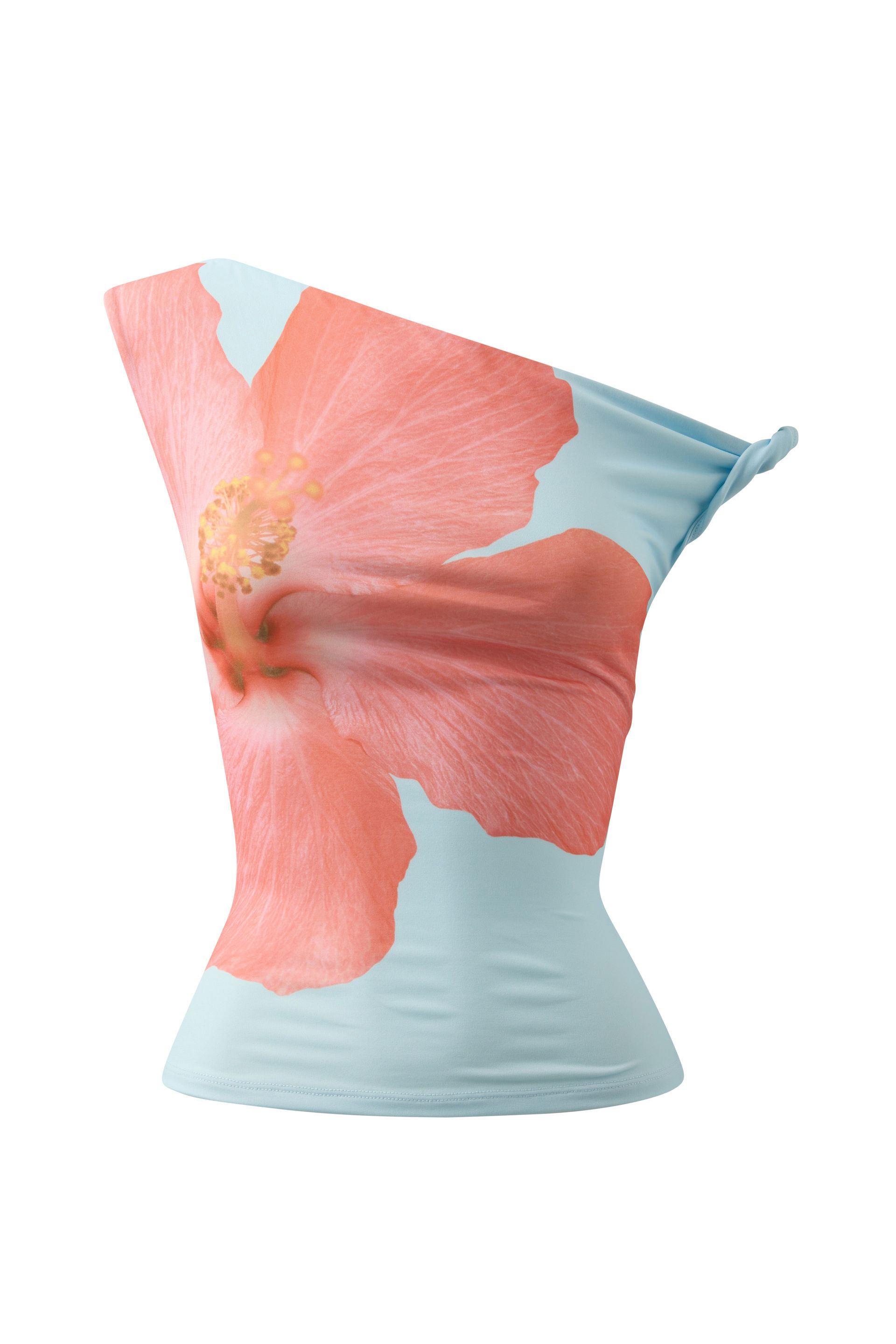 Lumi Off Shoulder Top hibiscus blue