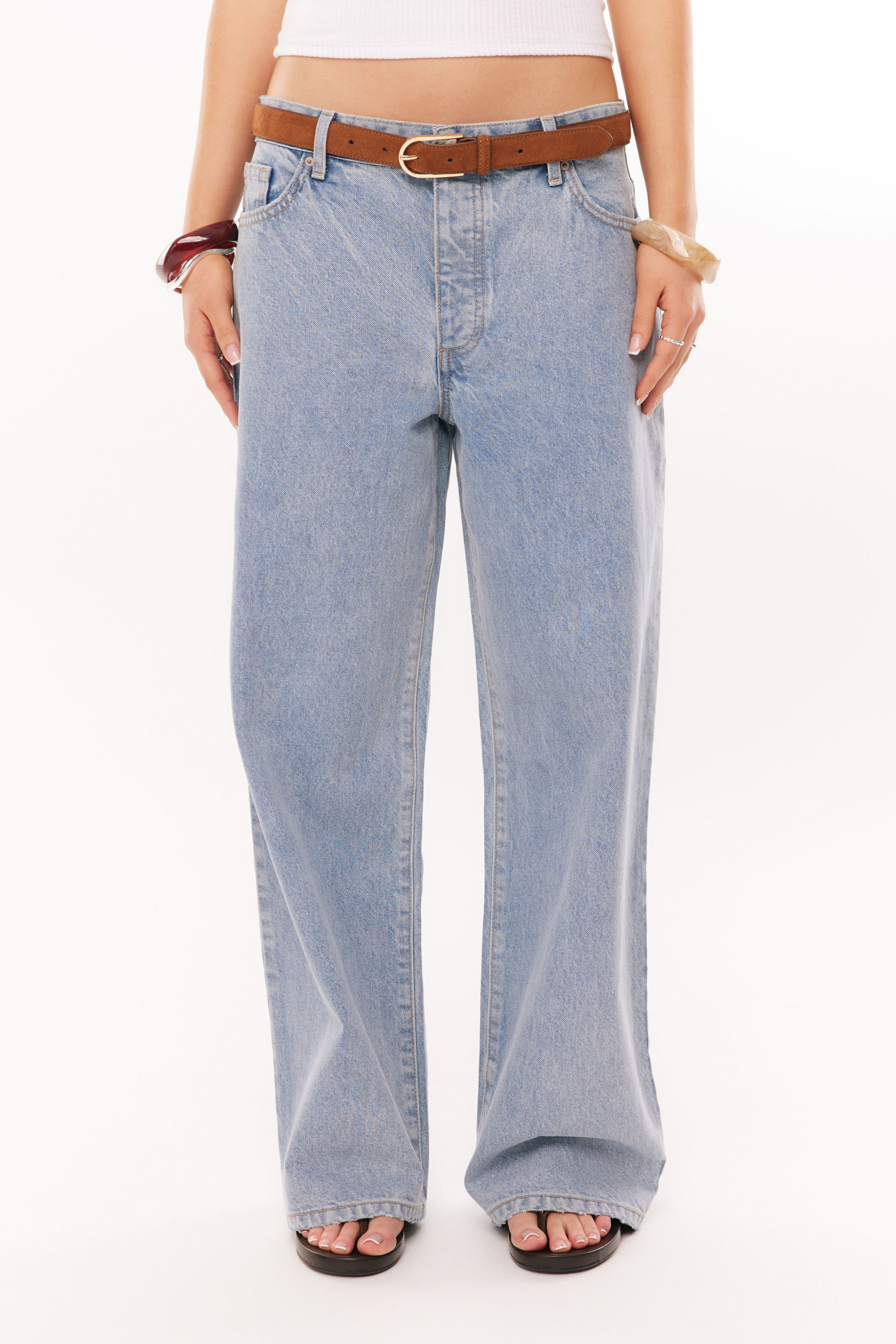 Low Slung Baggy Jean pretty blue