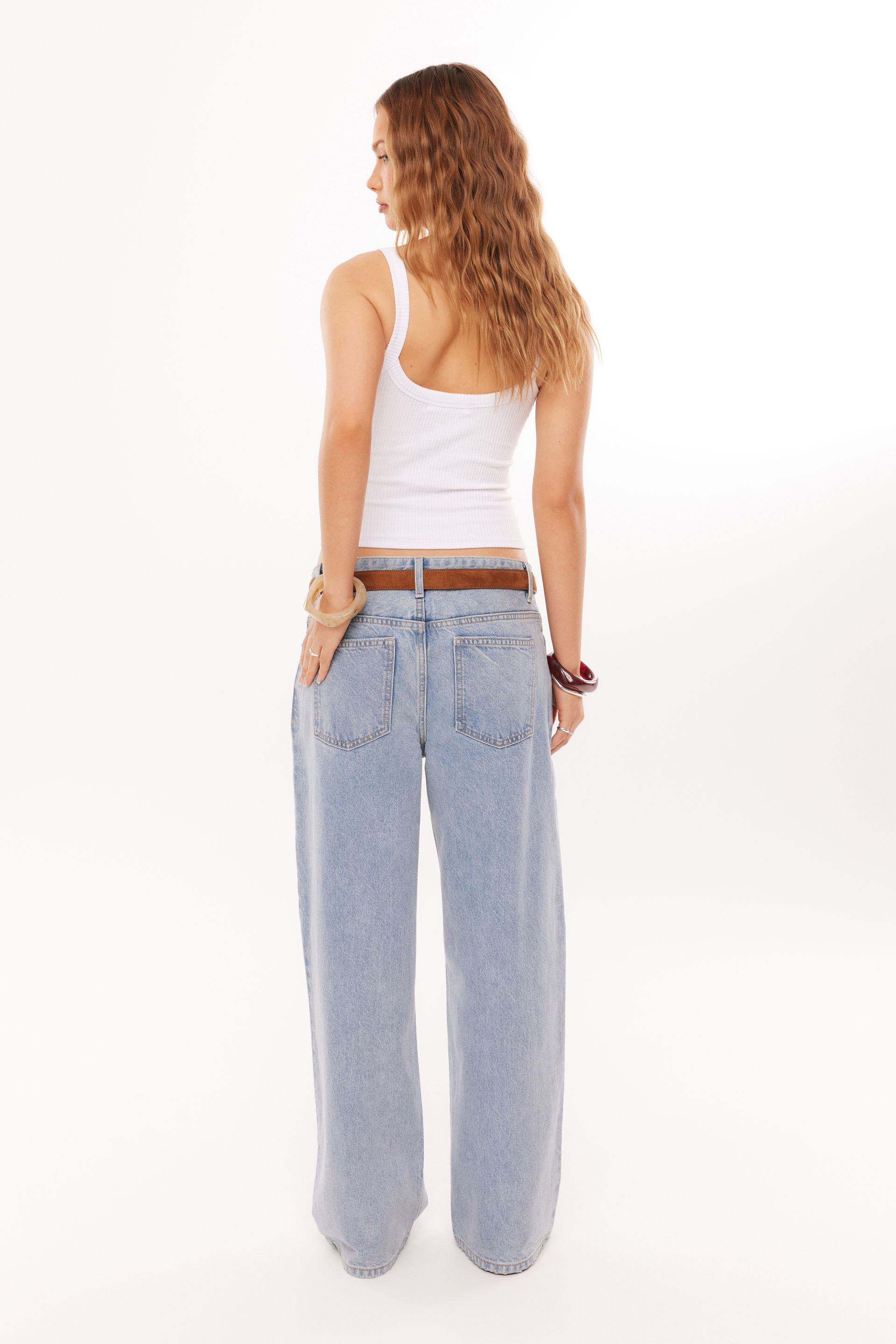 Low Slung Baggy Jean pretty blue