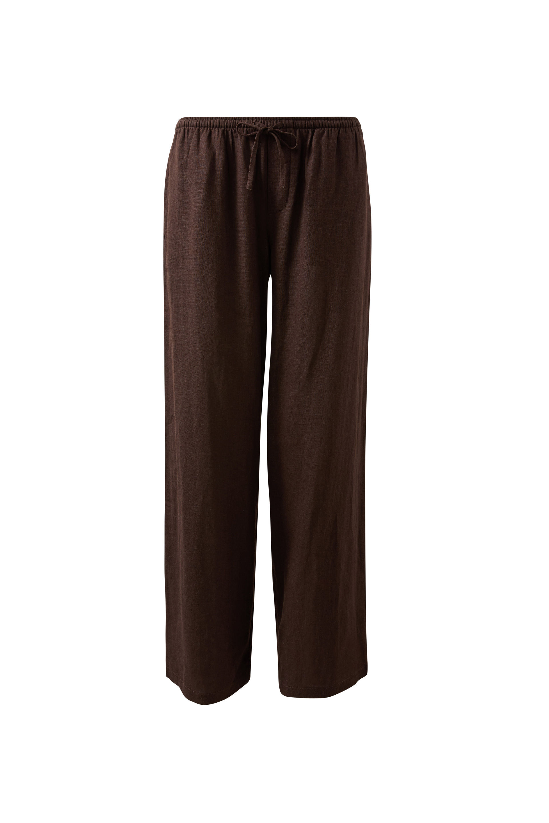 Henley Relaxed Linen Pant brown bean