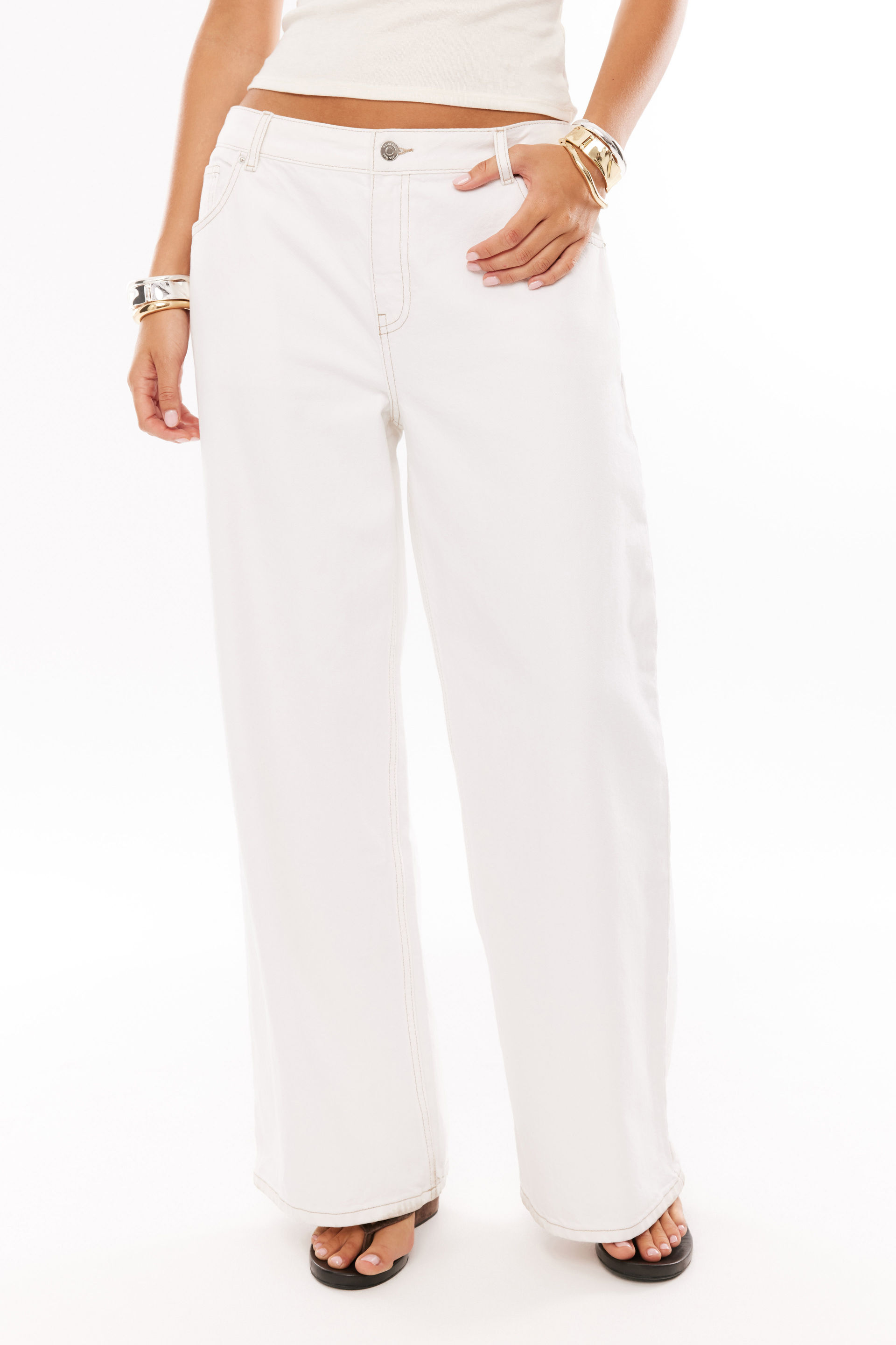 Low Rise Baggy Jean white 3 Low Rise Baggy Jean white