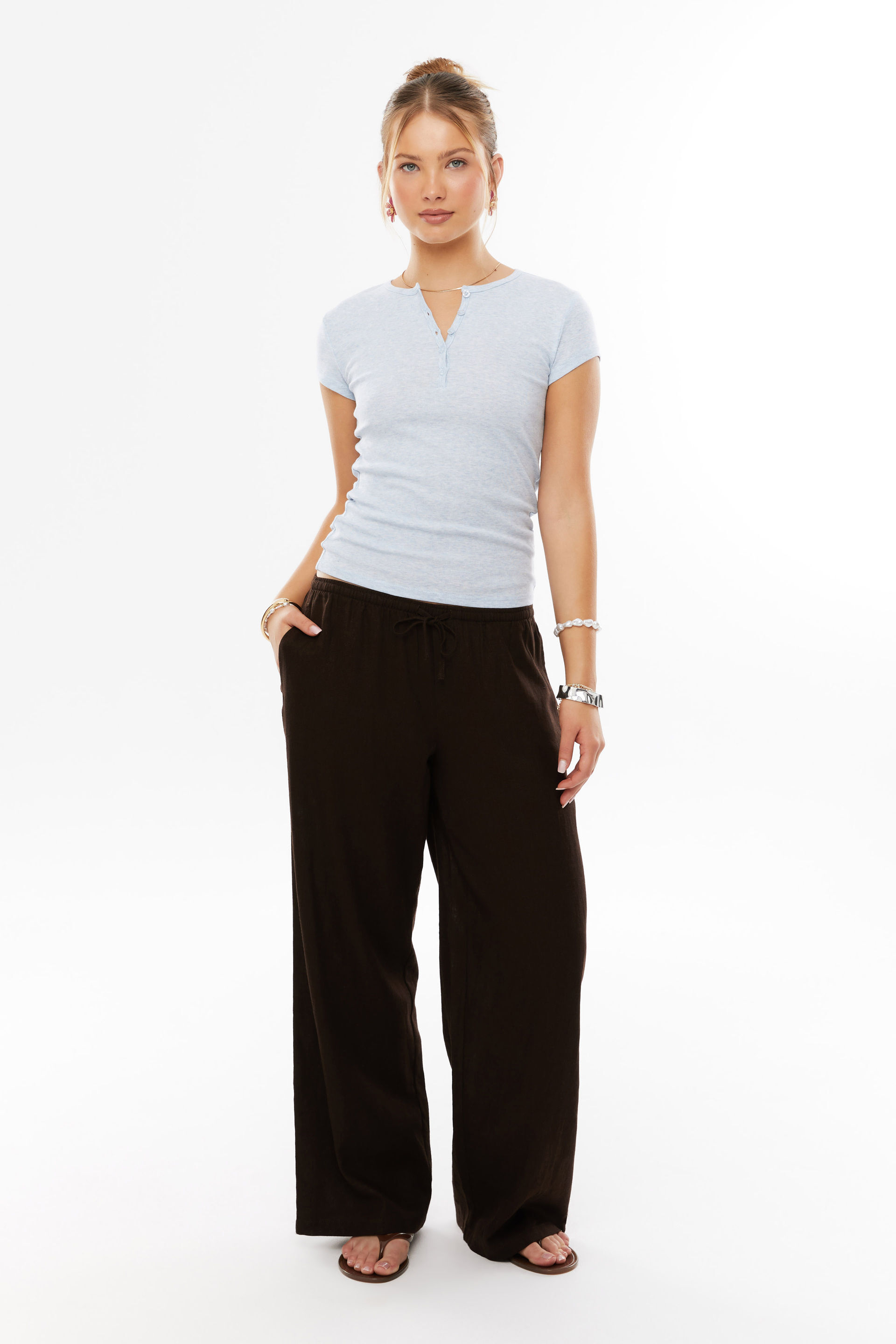 Alexis Henley Tee pale blue marle