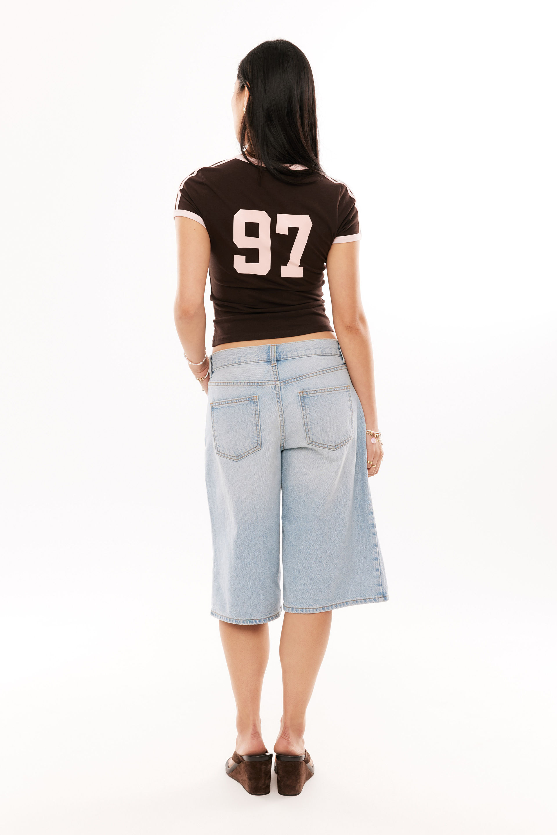 Candi Fitted Ringer Tee brown bean/la 97