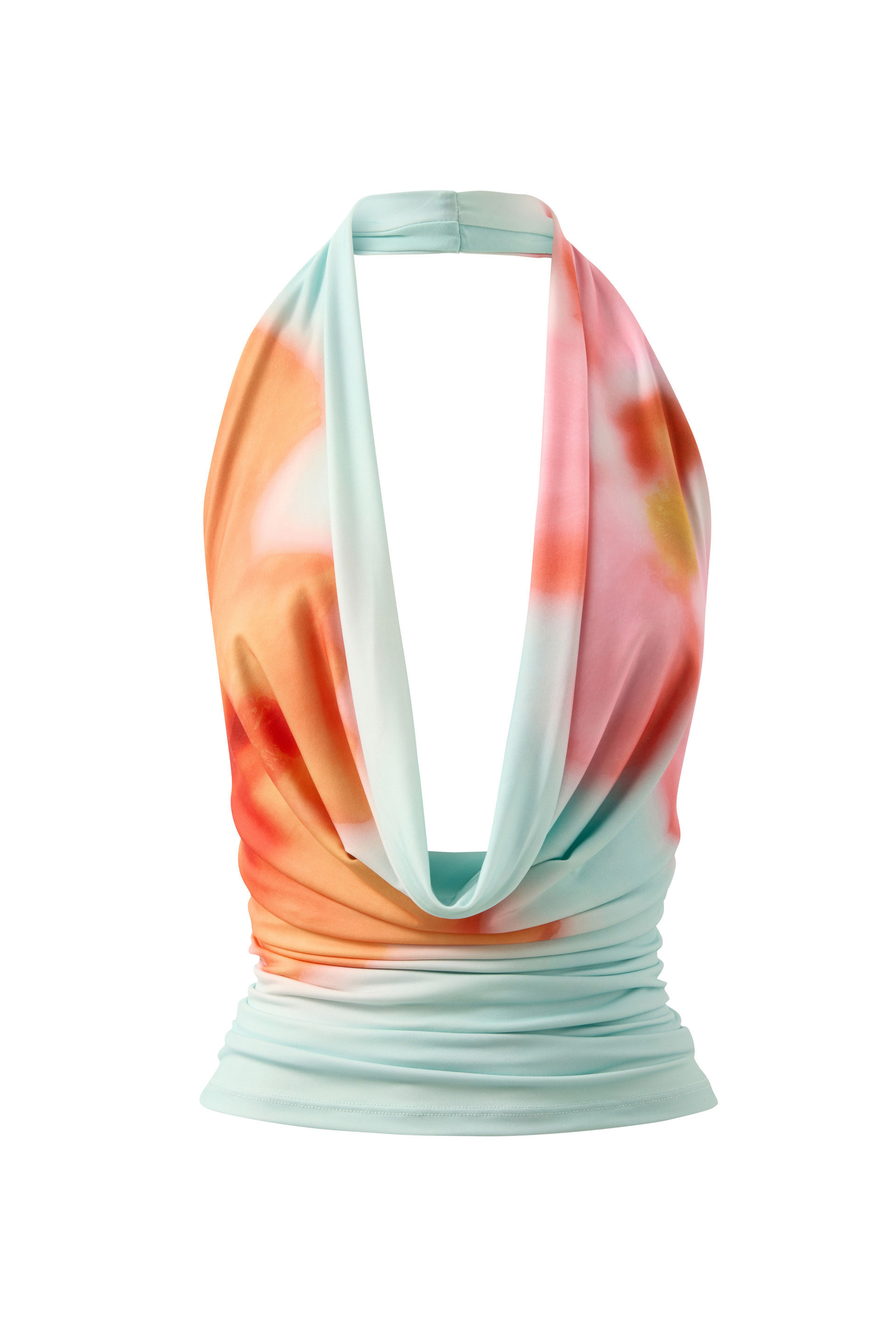 Cassia Cowl Top blur hibiscus green 6 Cassia Cowl Top blur hibiscus green