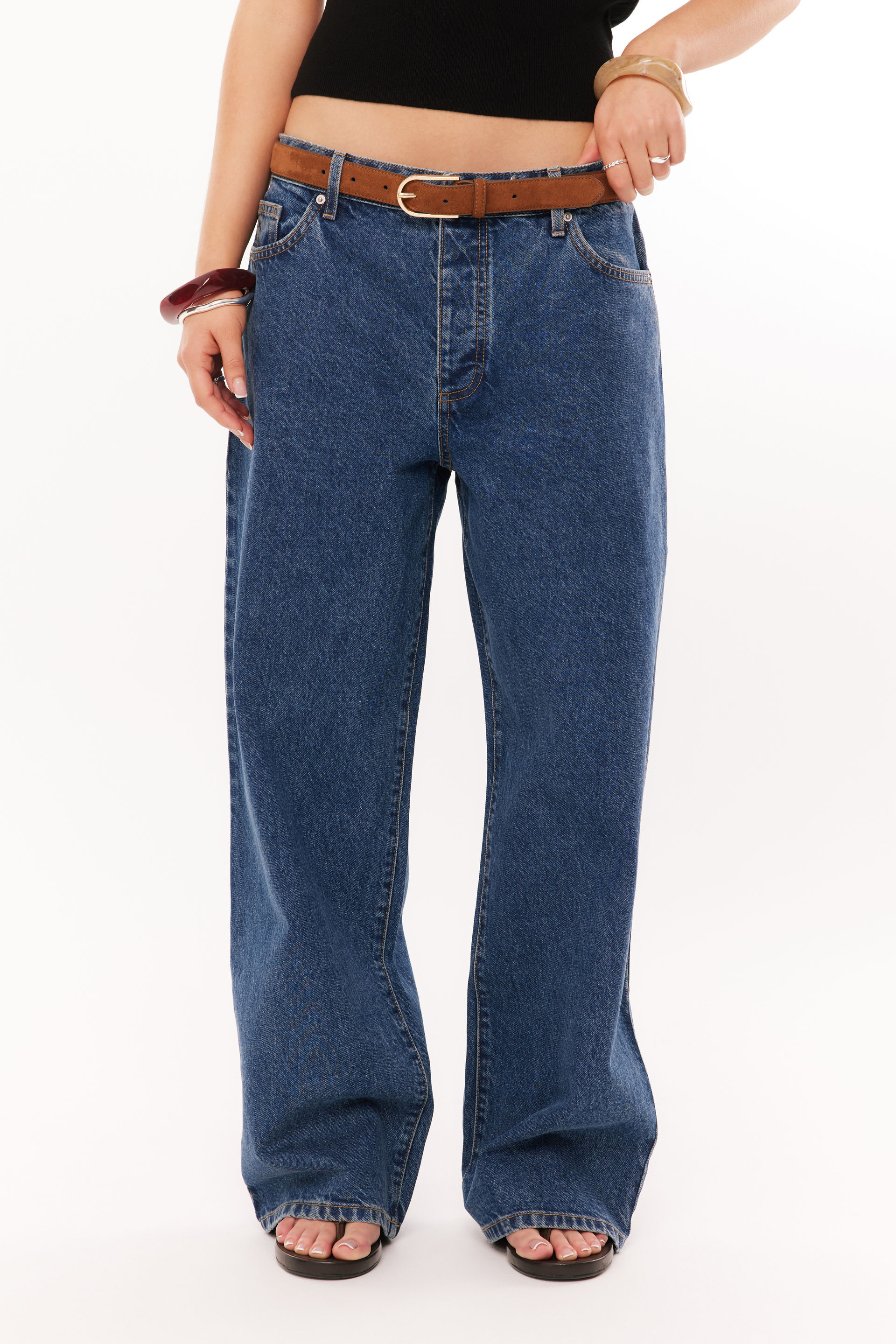 Low Slung Baggy Jean deep blue