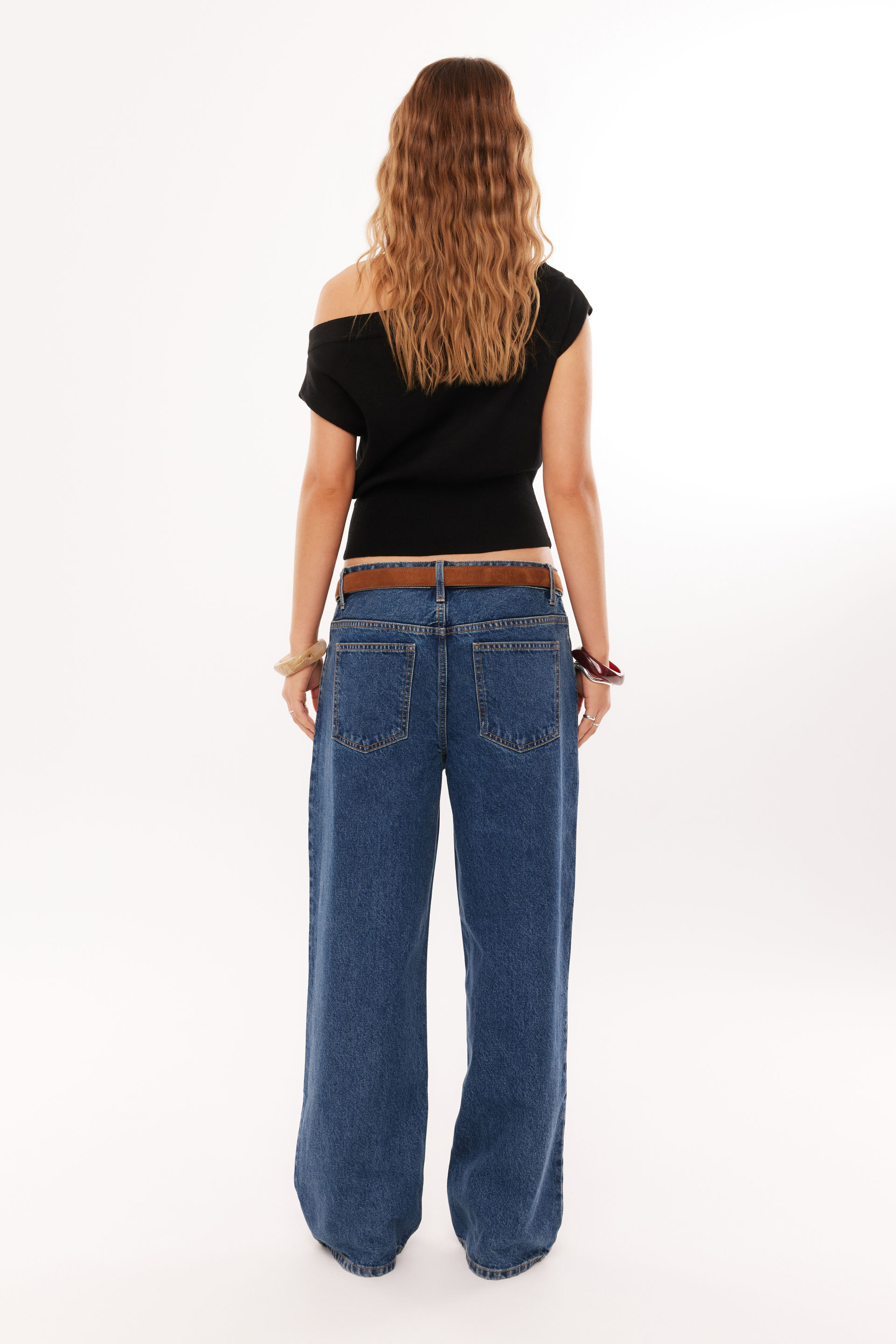Low Slung Baggy Jean deep blue