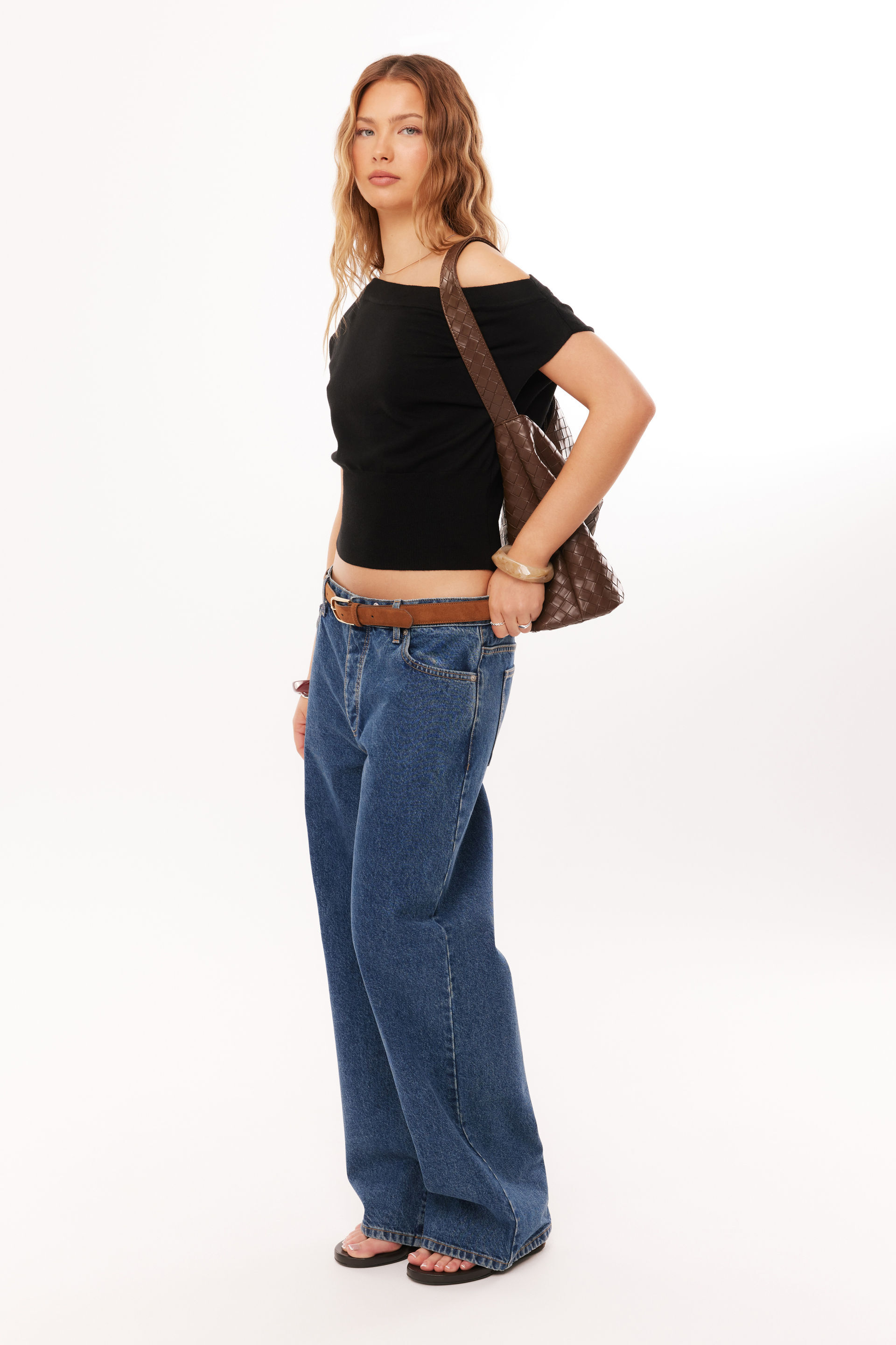 Low Slung Baggy Jean deep blue