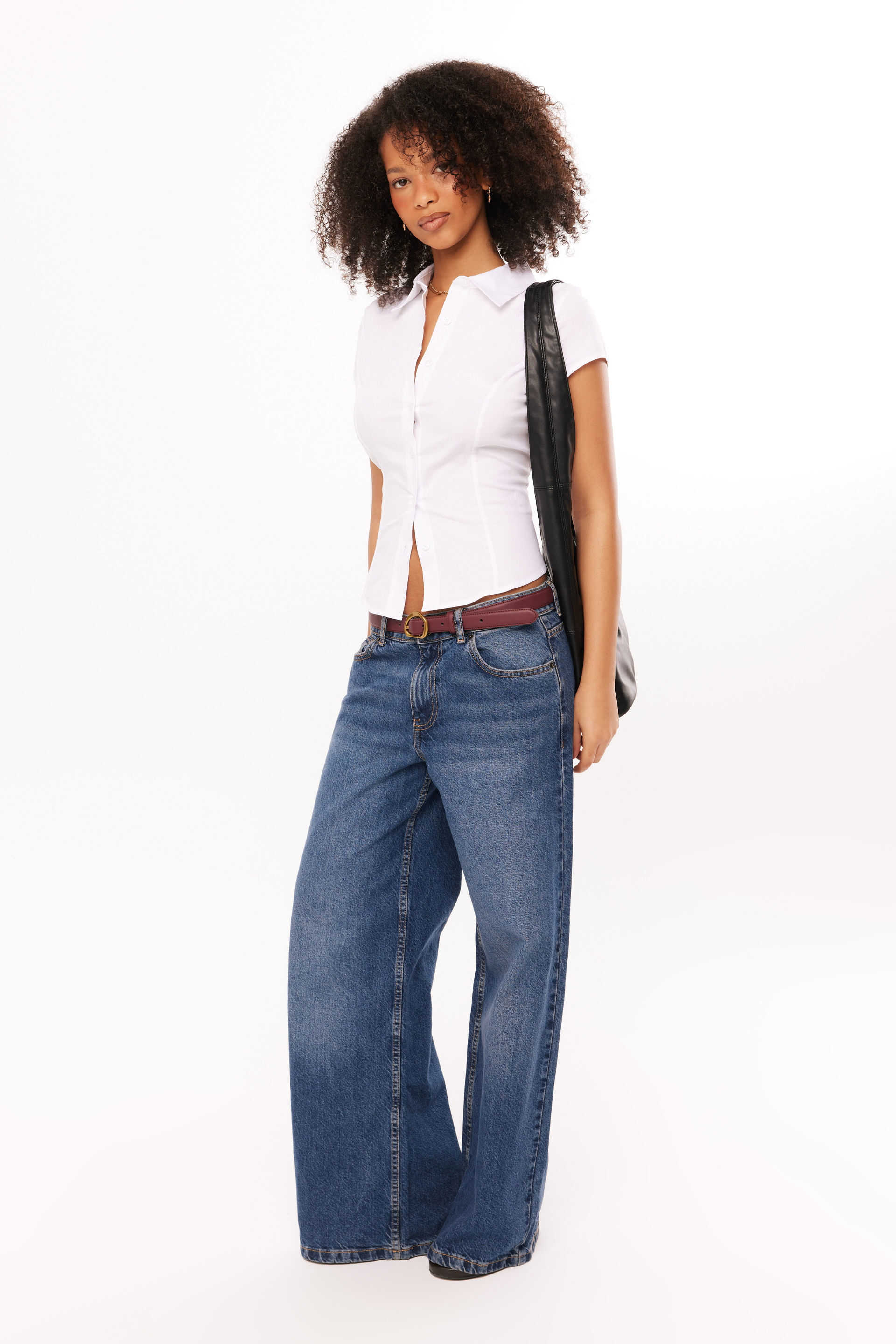 Bria Cap Sleeve Shirt white 5 Bria Cap Sleeve Shirt white