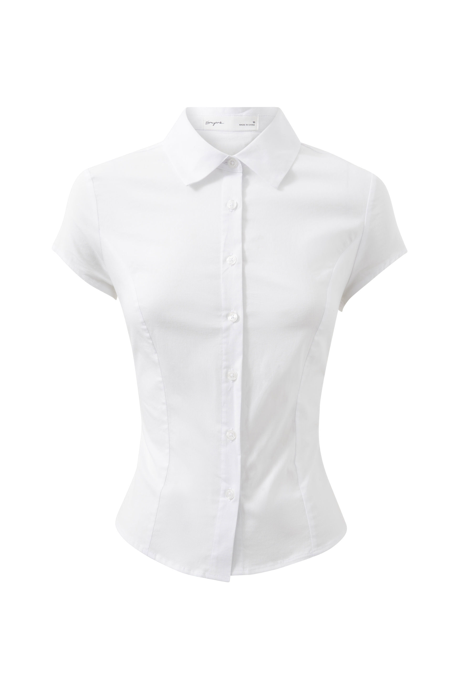 Bria Cap Sleeve Shirt white 6 Bria Cap Sleeve Shirt white