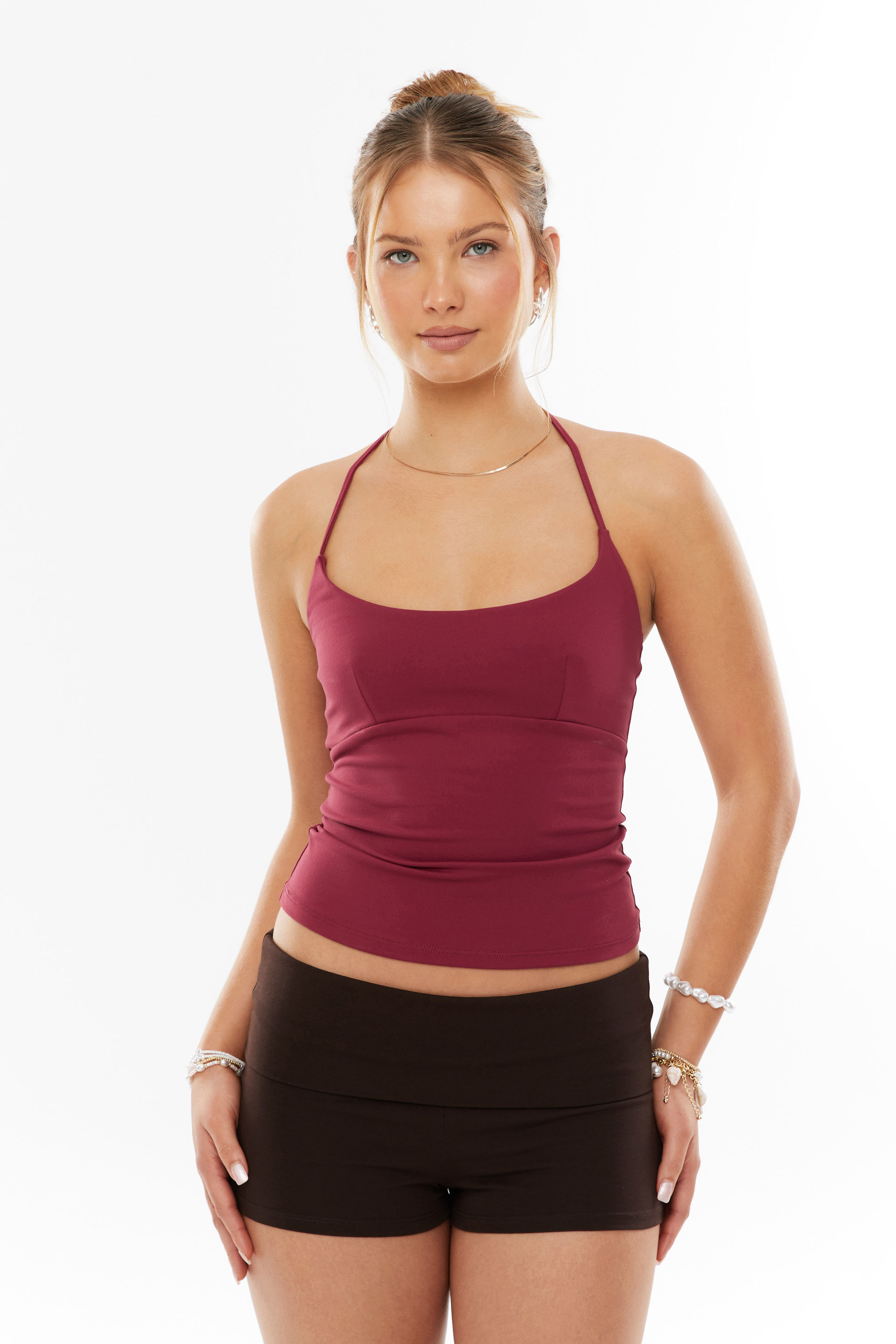 Bobby Fold Back Booty Short brown bean