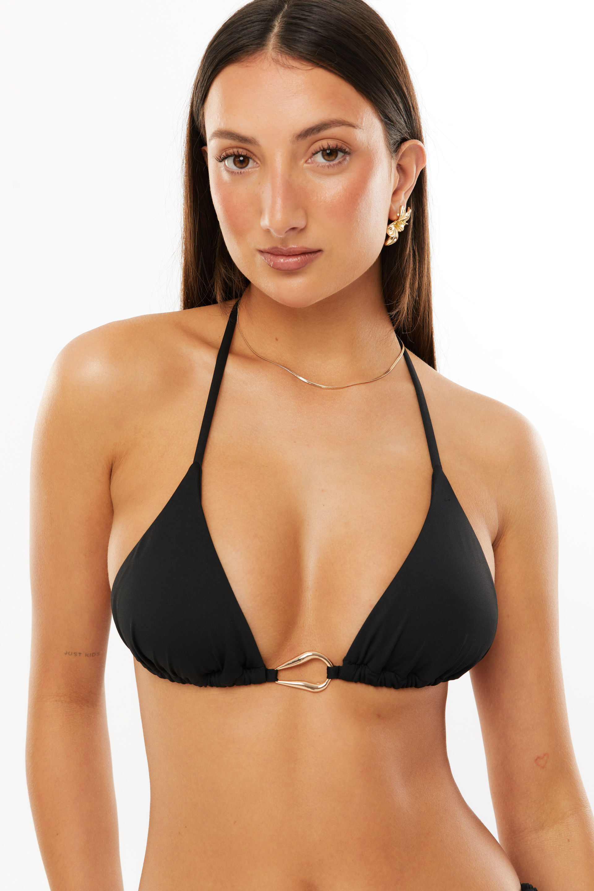 Liana Halter Bikini Top black
