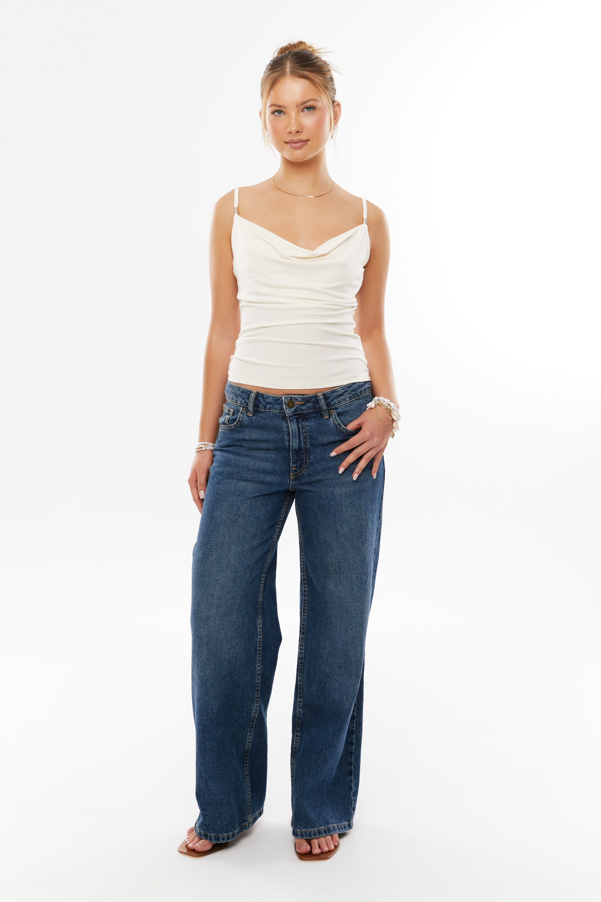Camilla Cowl Cami soft ecru