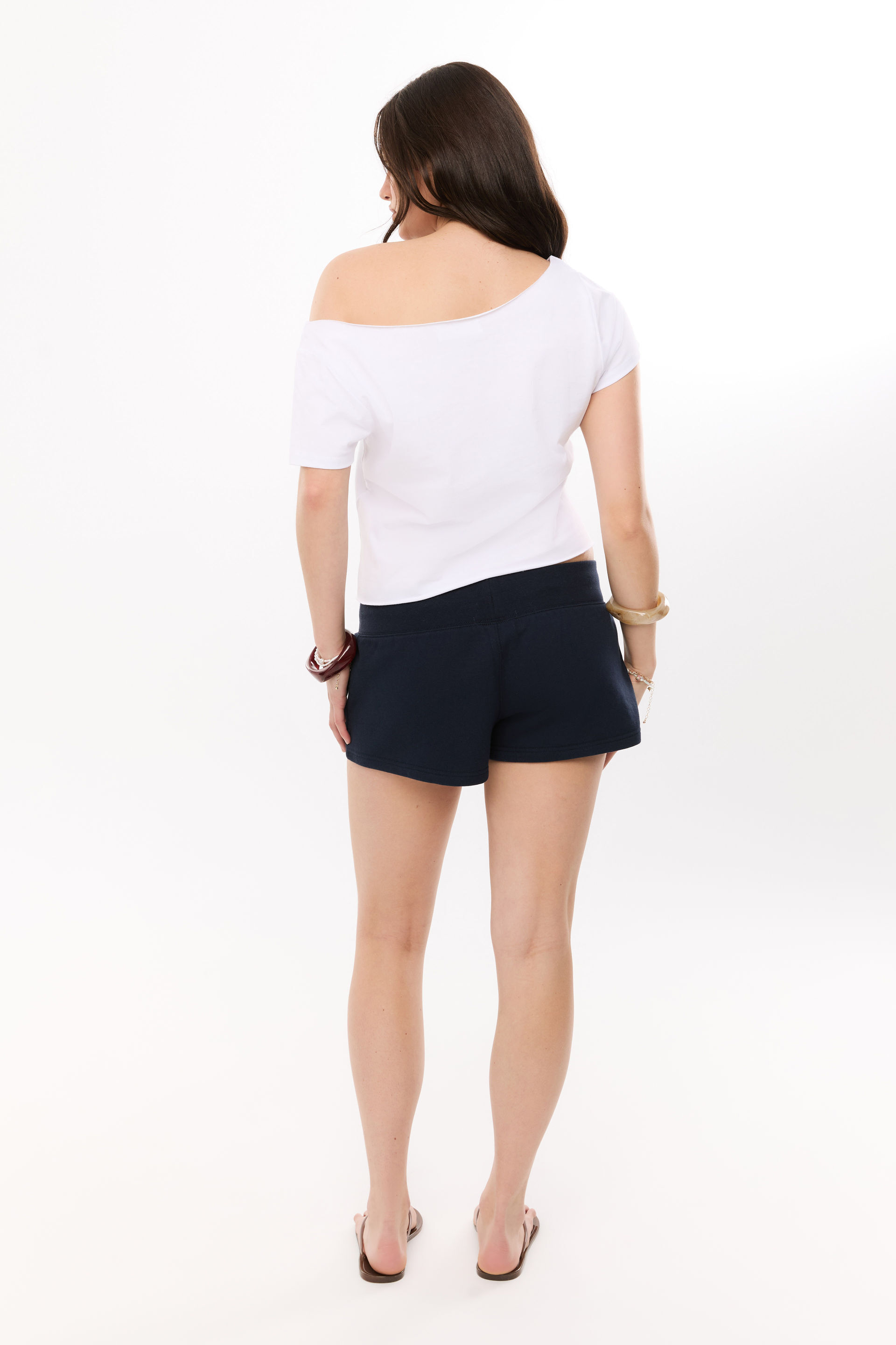 Blake Off Shoulder Graphic Tee white / blue star 4 Blake Off Shoulder Graphic Tee white / blue star