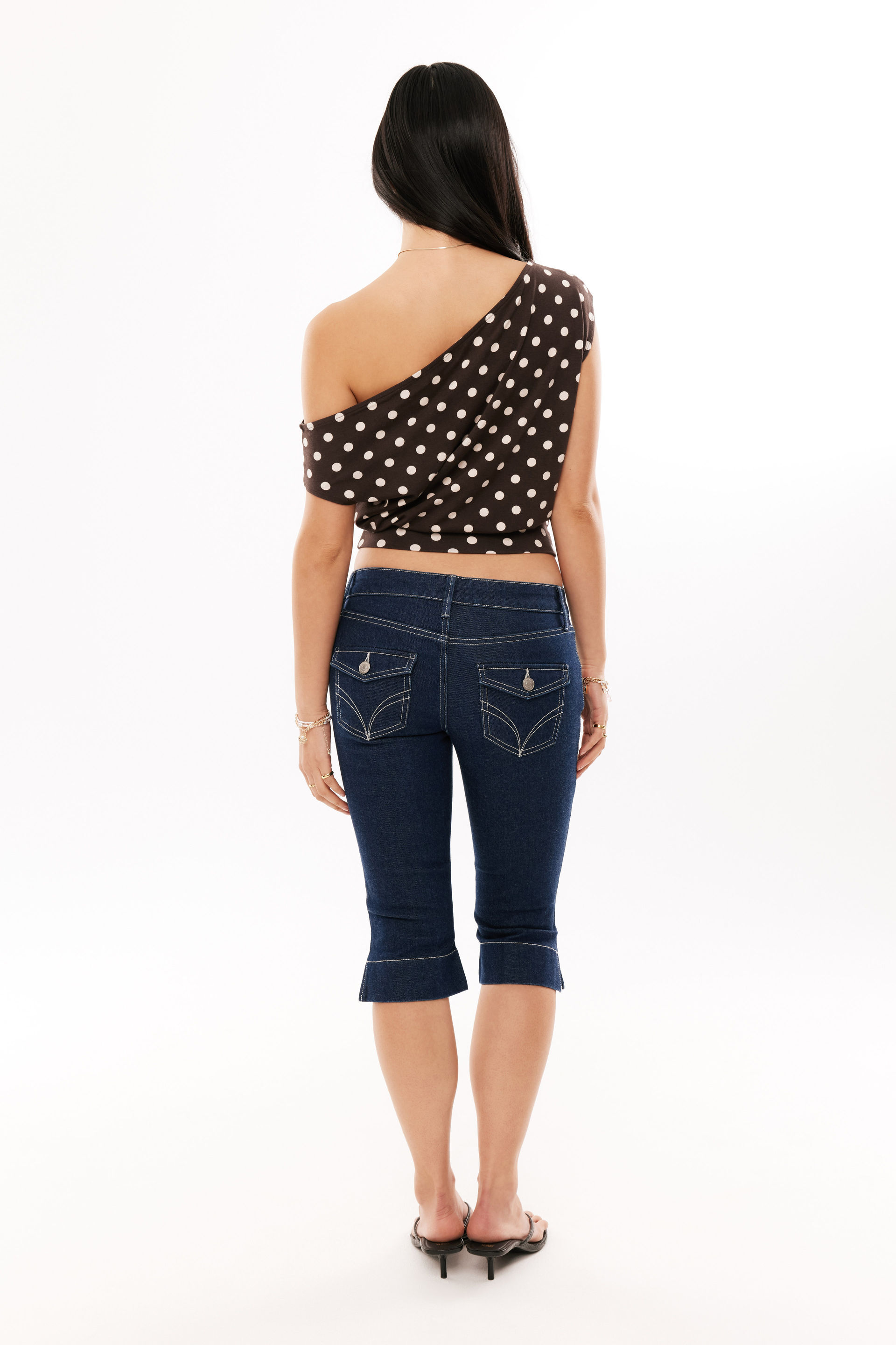 Ally Off Shoulder Top amalfi spot brown