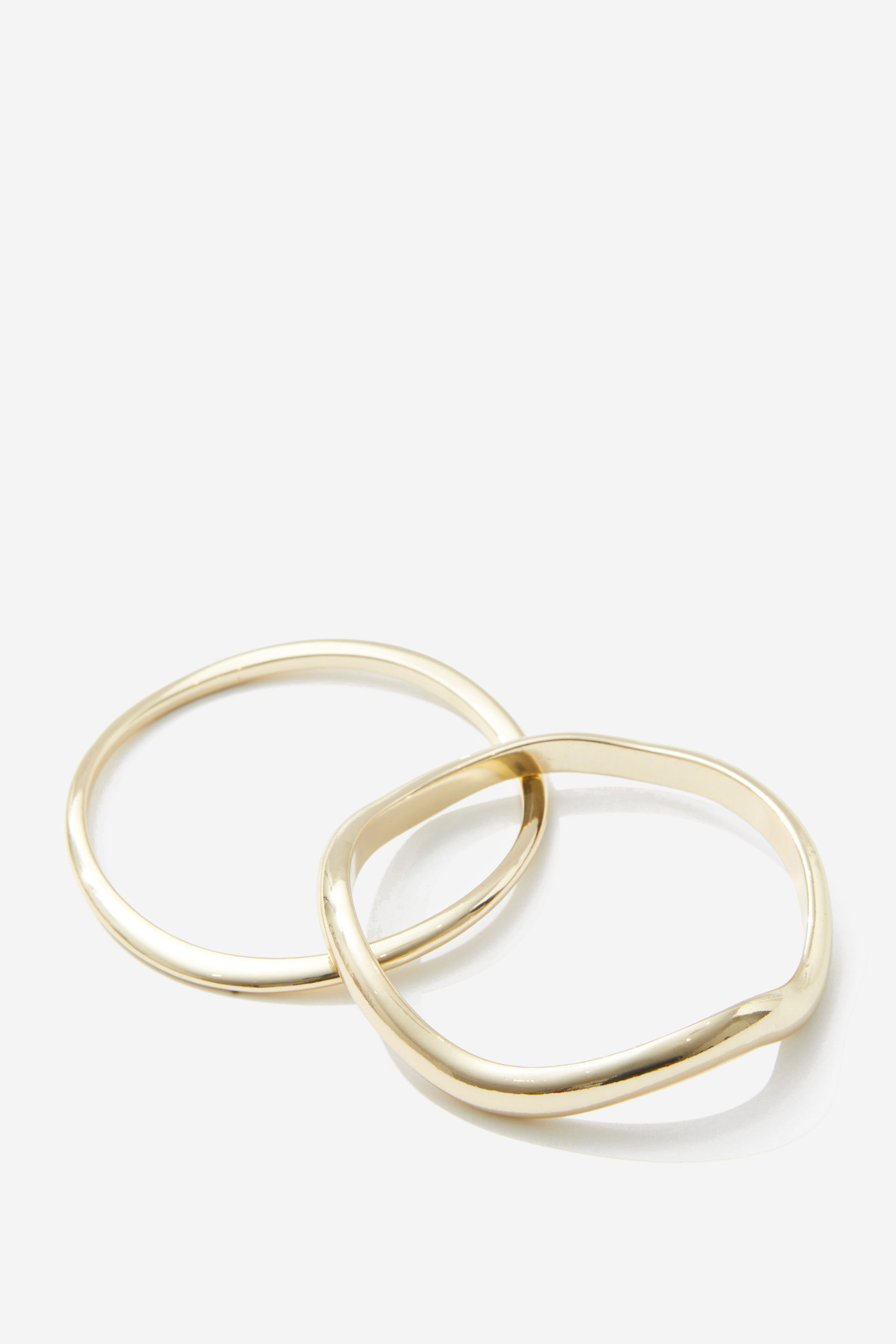 Bangle 2 Pack gold/free form