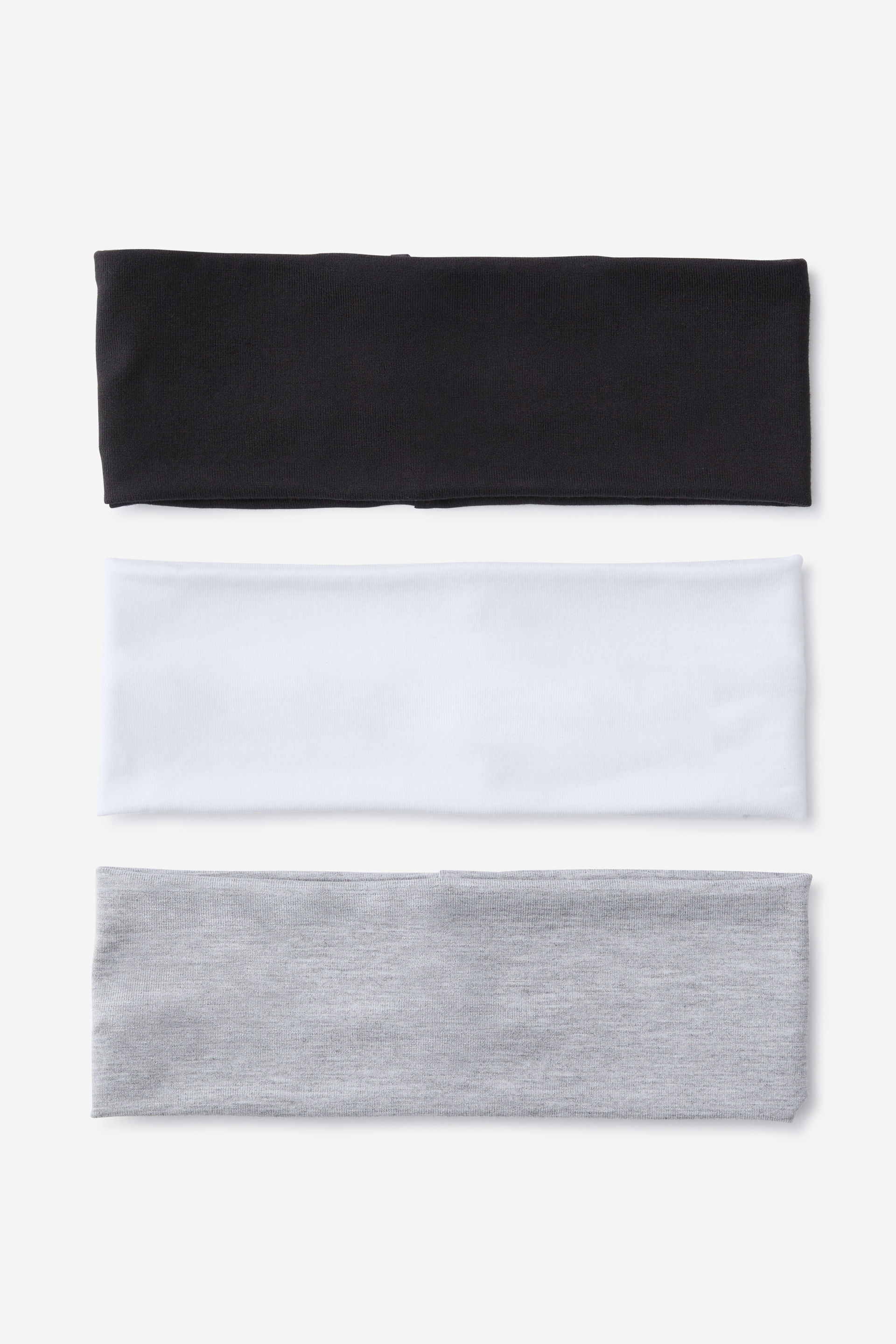 Headband 3 Pack black/grey marle/white