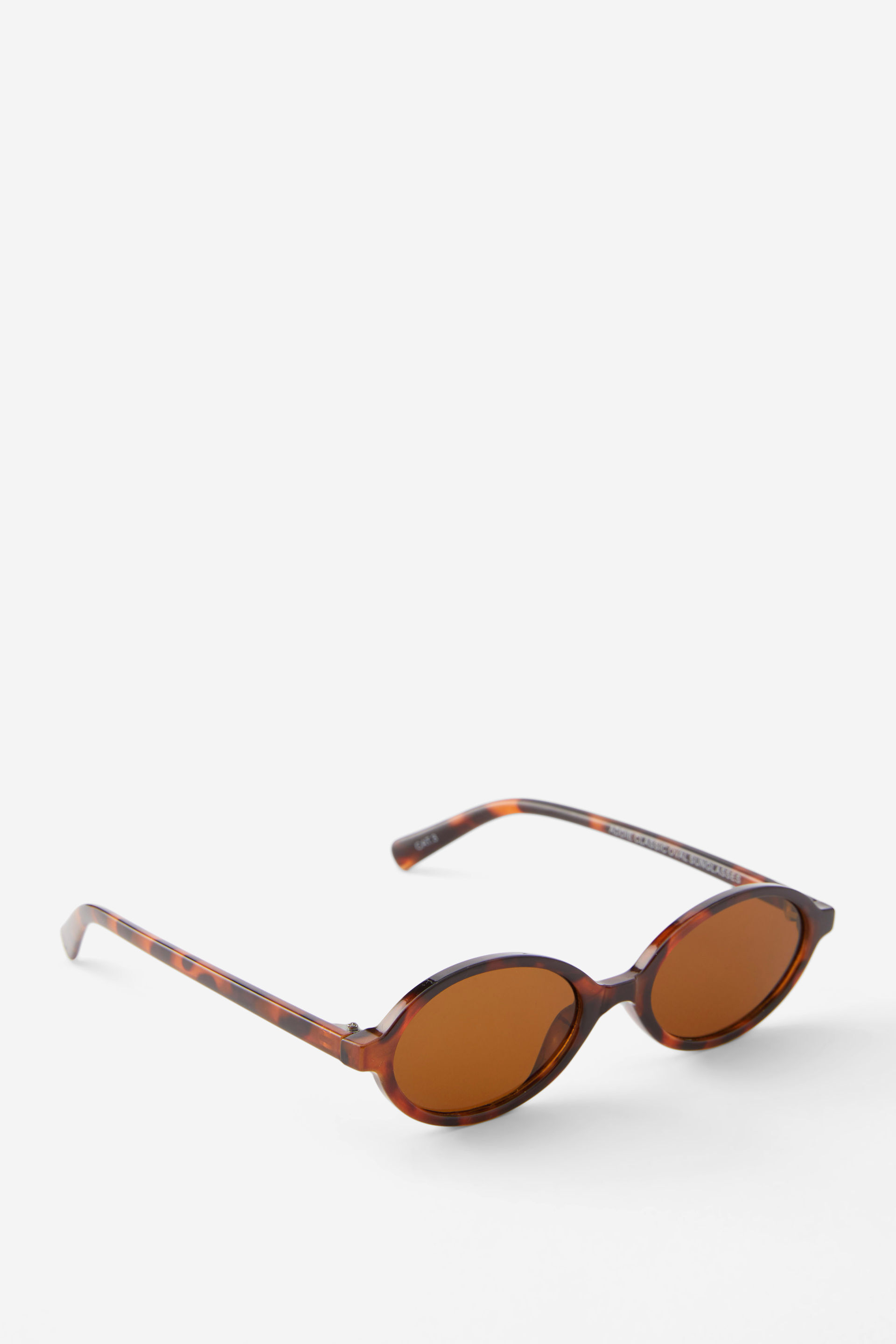 Addie Classic Oval Sunglasses dark tort