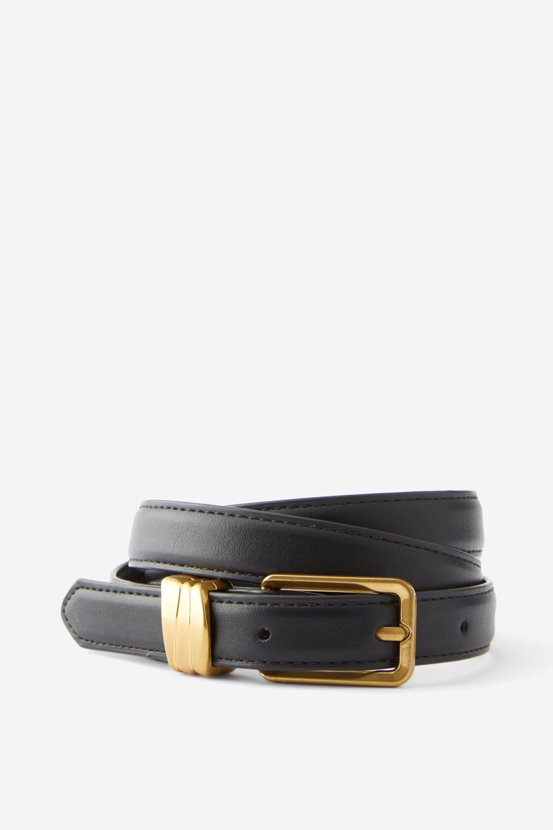 Mae Minimal Freeform Belt black/brushed gold