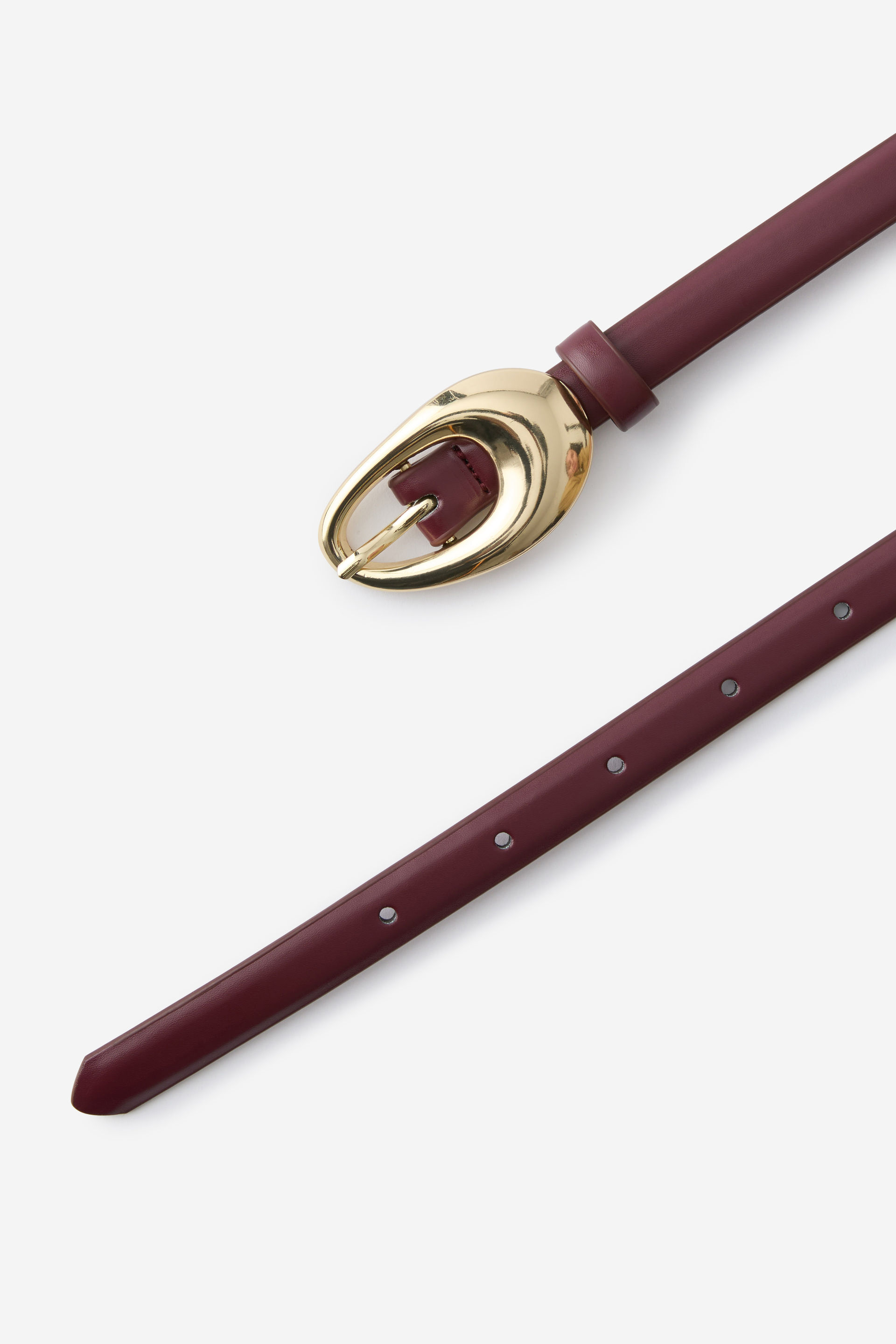 Lala Thin Freeform Belt cherry/gold