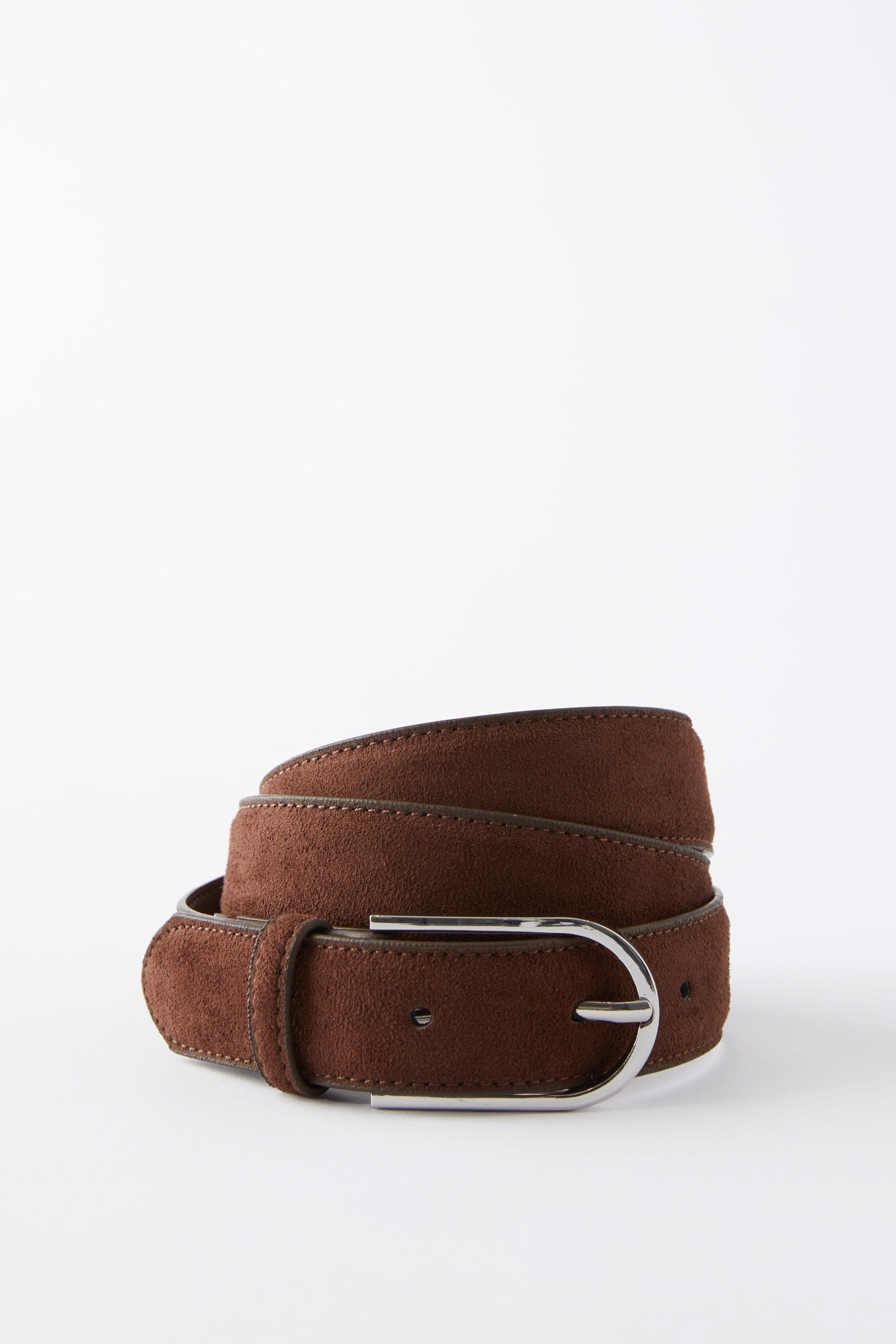 Savannah Faux Suede Belt choc/silver
