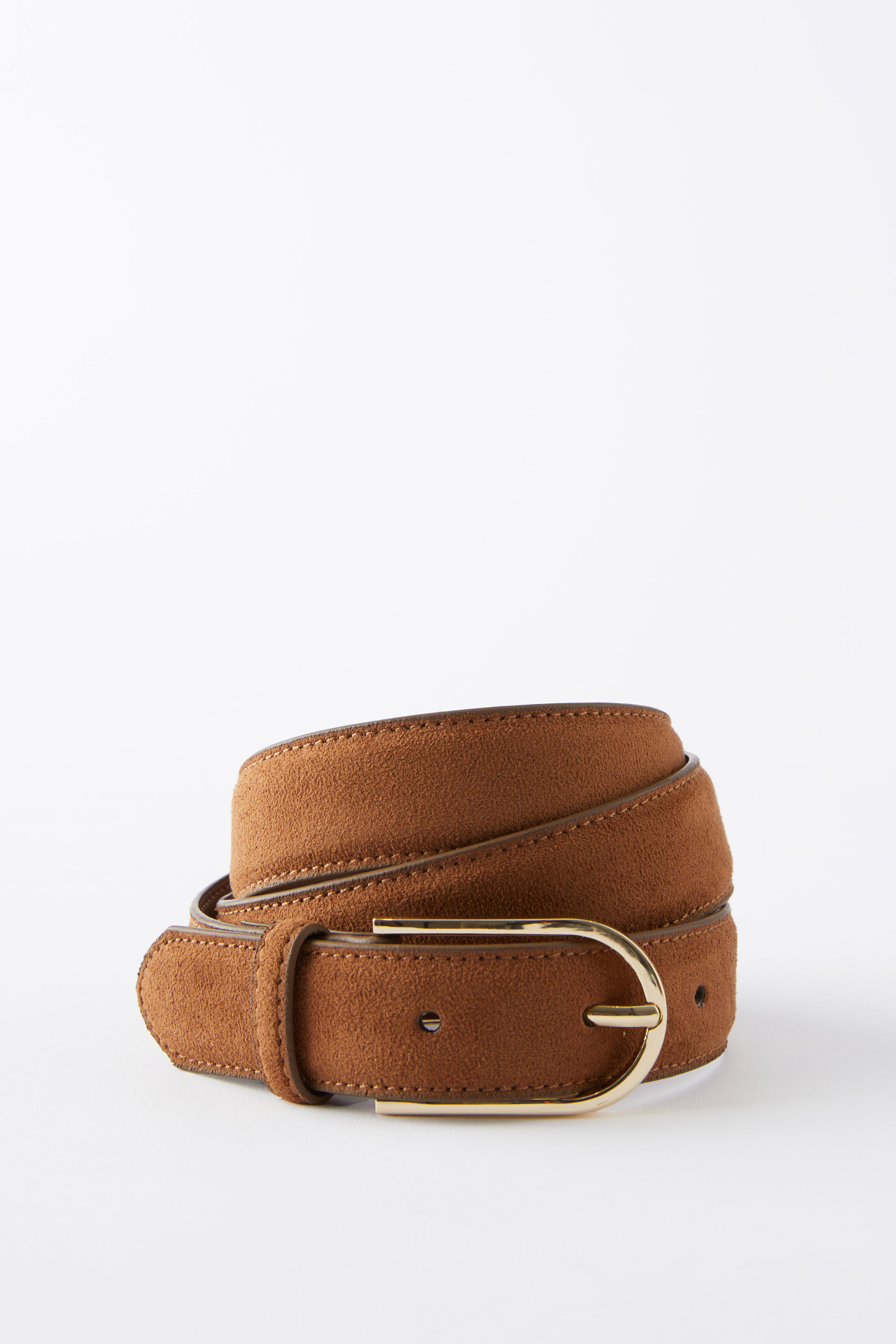 Savannah Faux Suede Belt warm taupe/gold