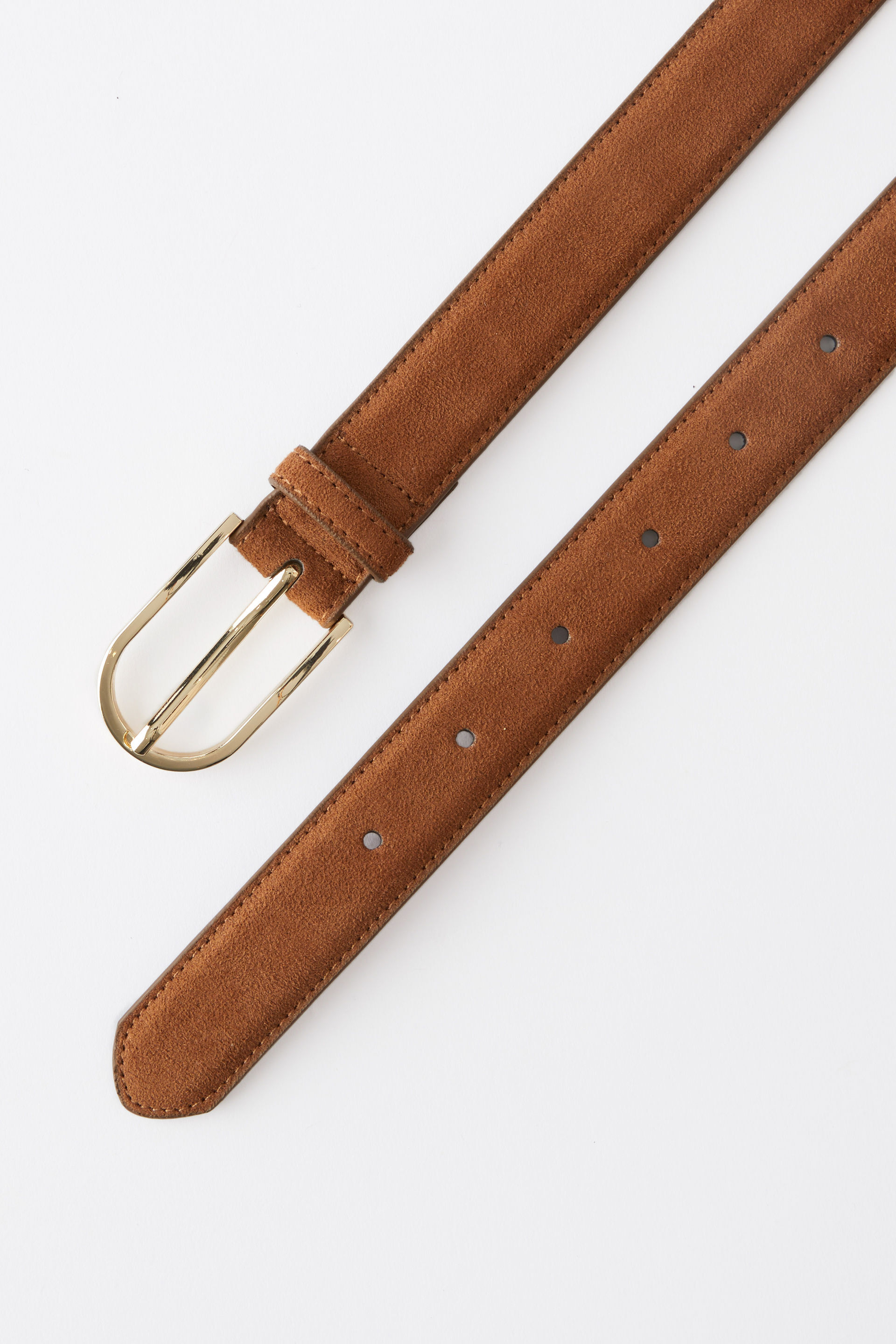 Savannah Faux Suede Belt warm taupe/gold