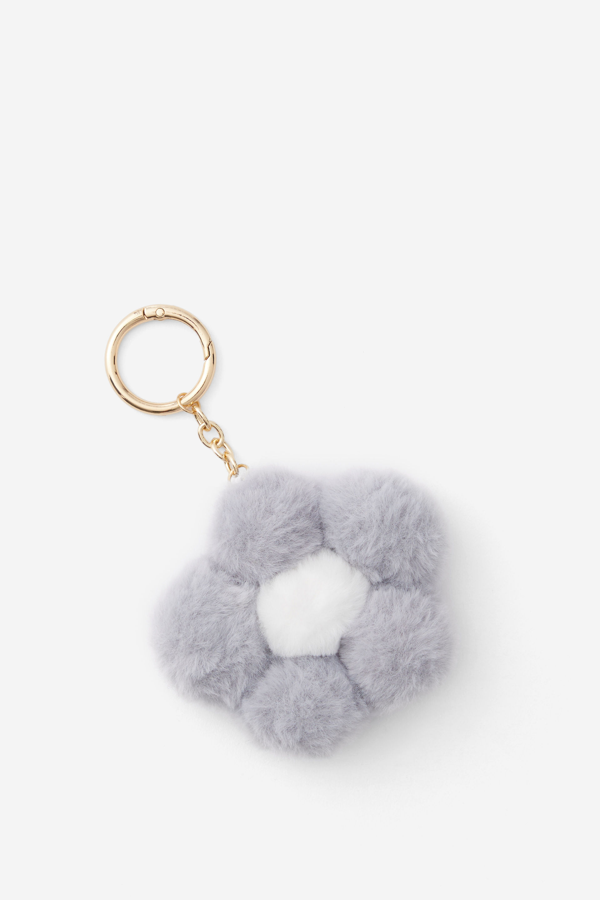Bag Charm fluffy flower