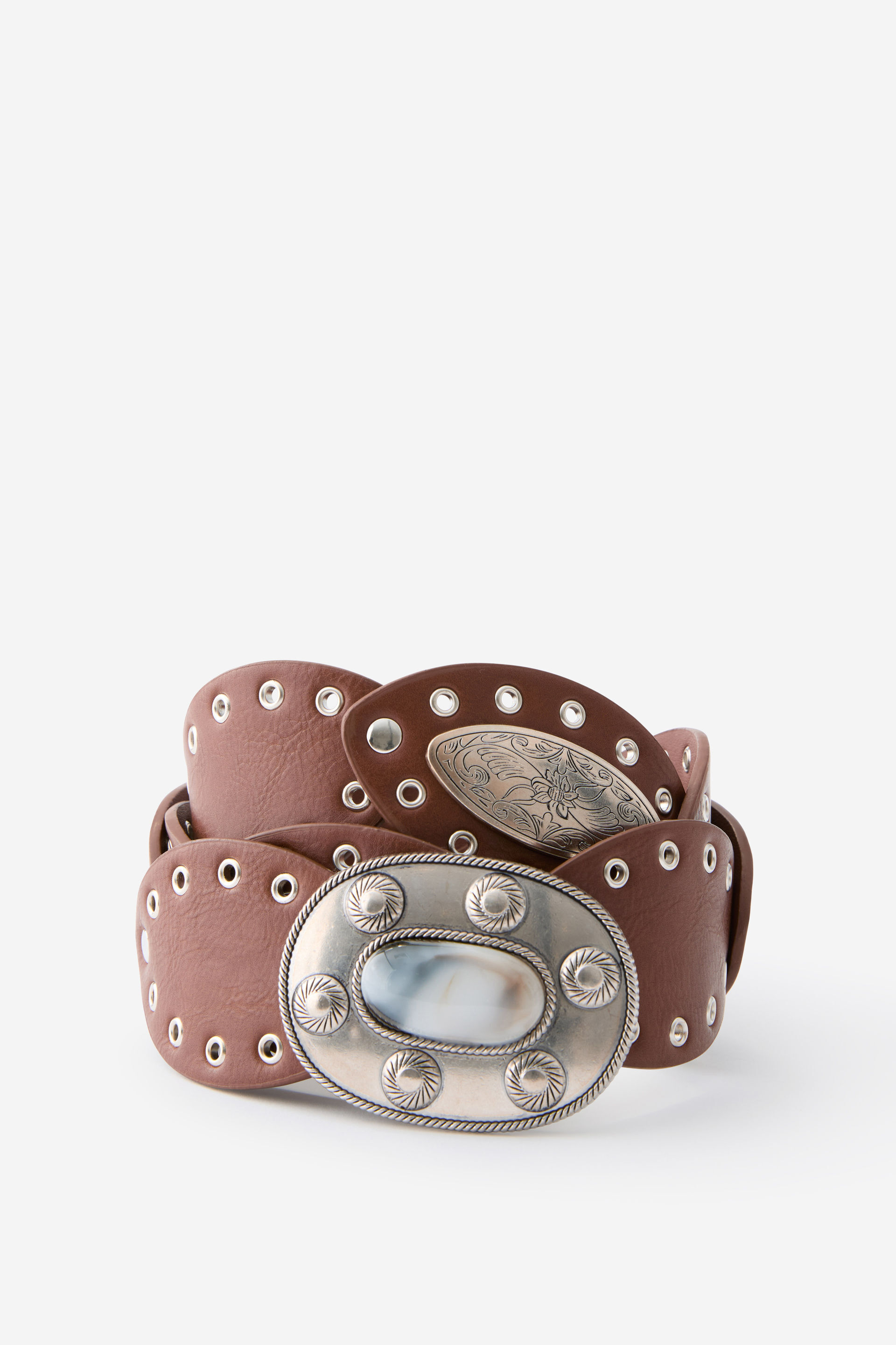 Western Disc Belt tan/silver