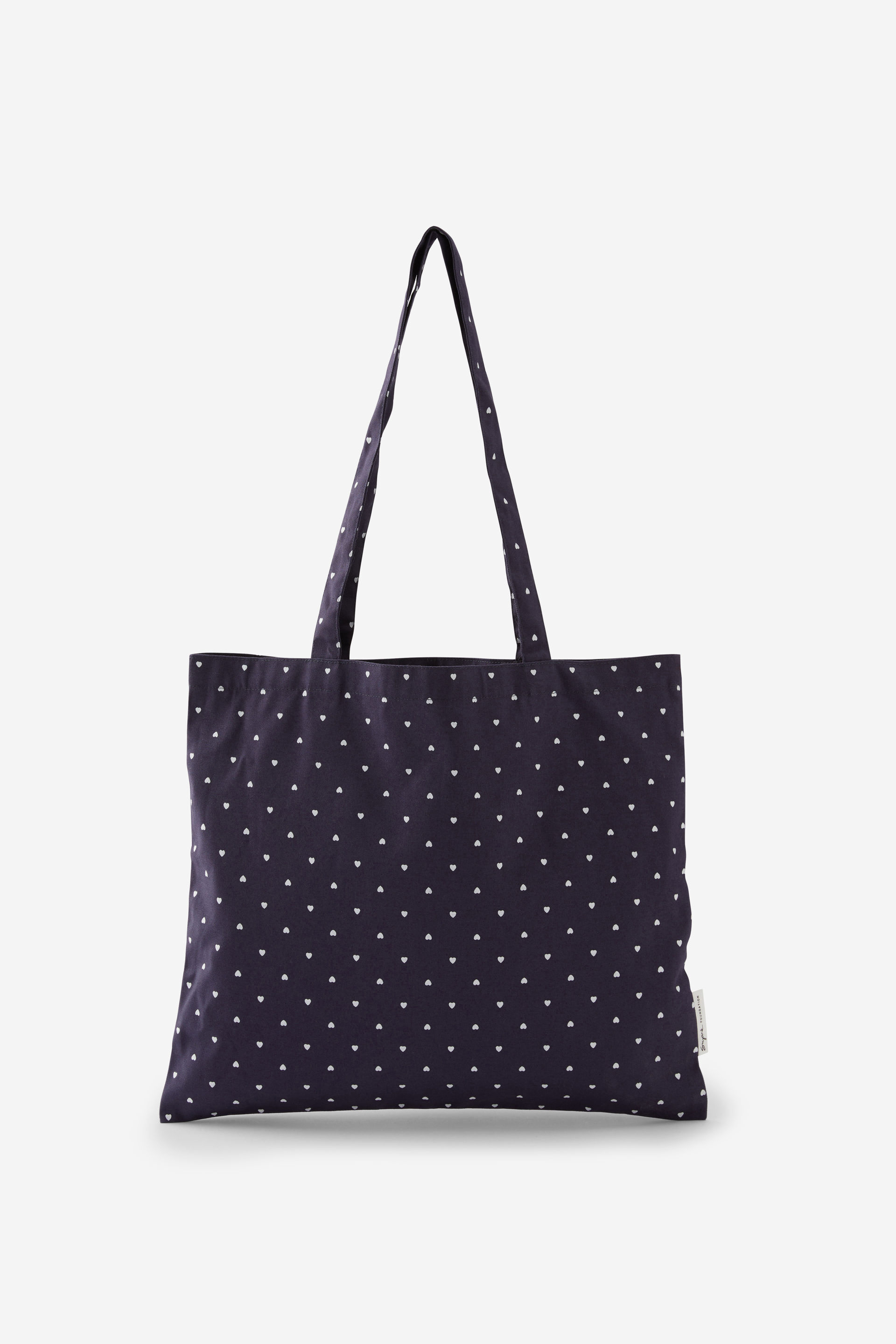 Supre Foundation Square Tote micro hearts / navy