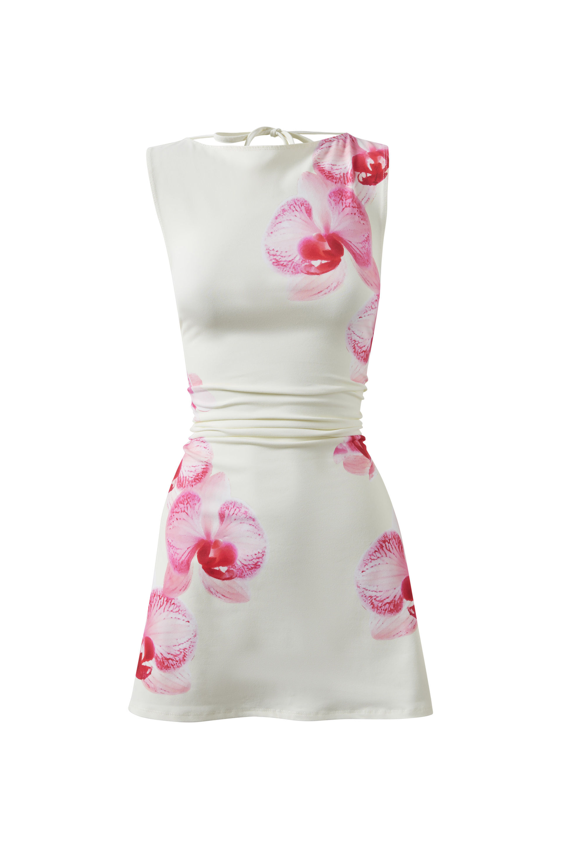 Georgie Low Back Mini Dress ivy floral lemon