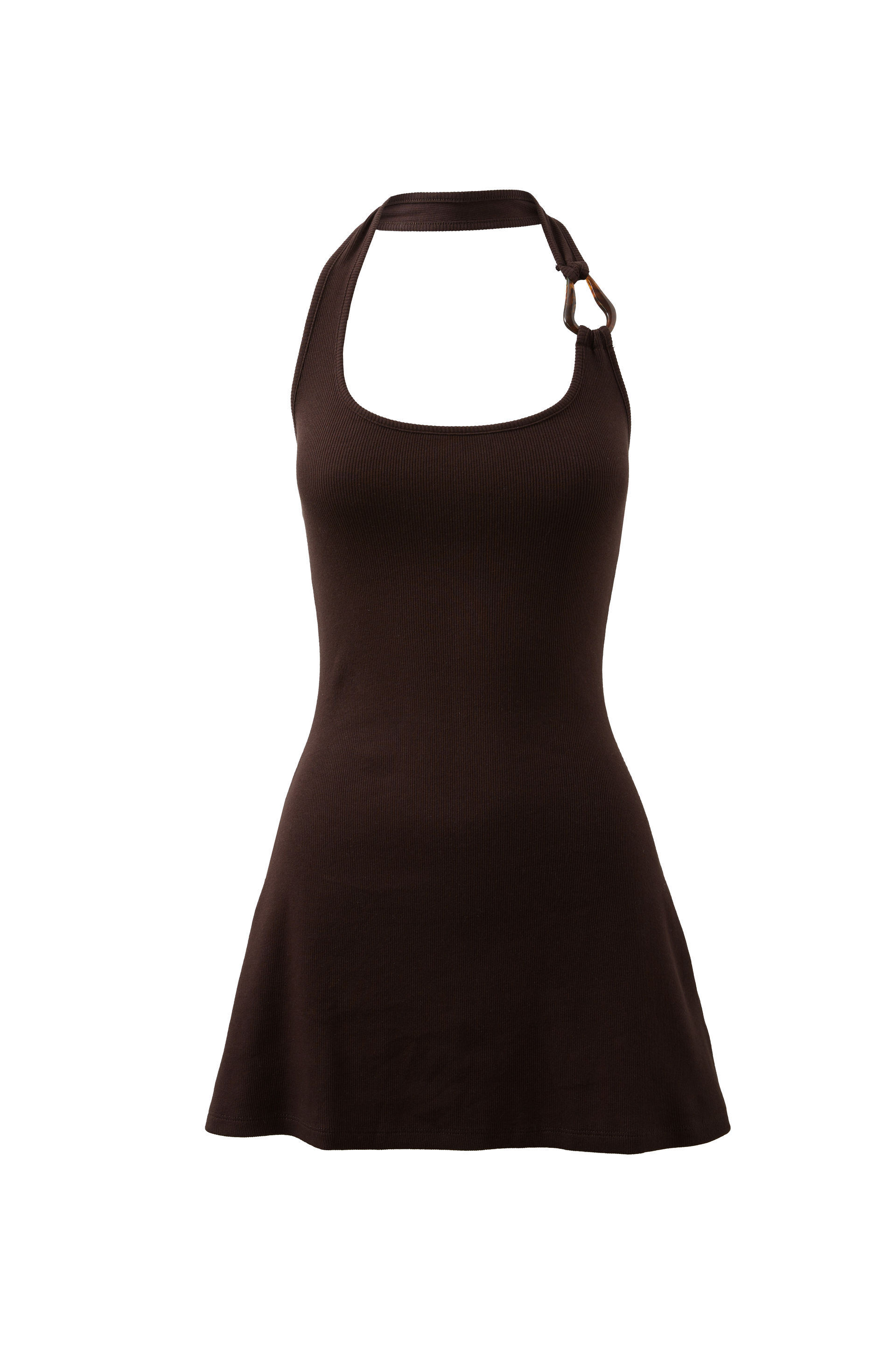 Elin Rib Mini Dress brown bean 6 Elin Rib Mini Dress brown bean