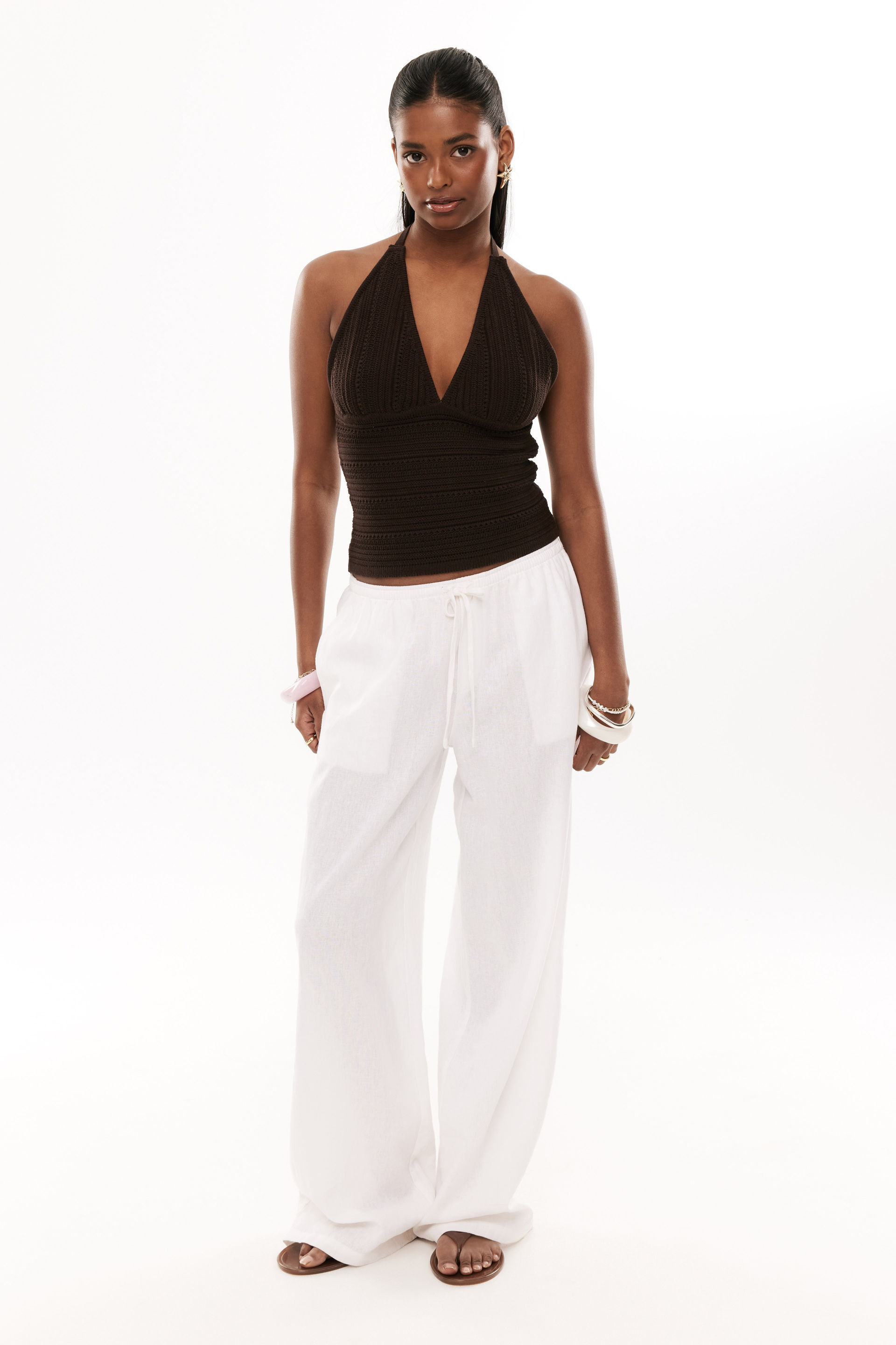 Elle Crochet Halter Top