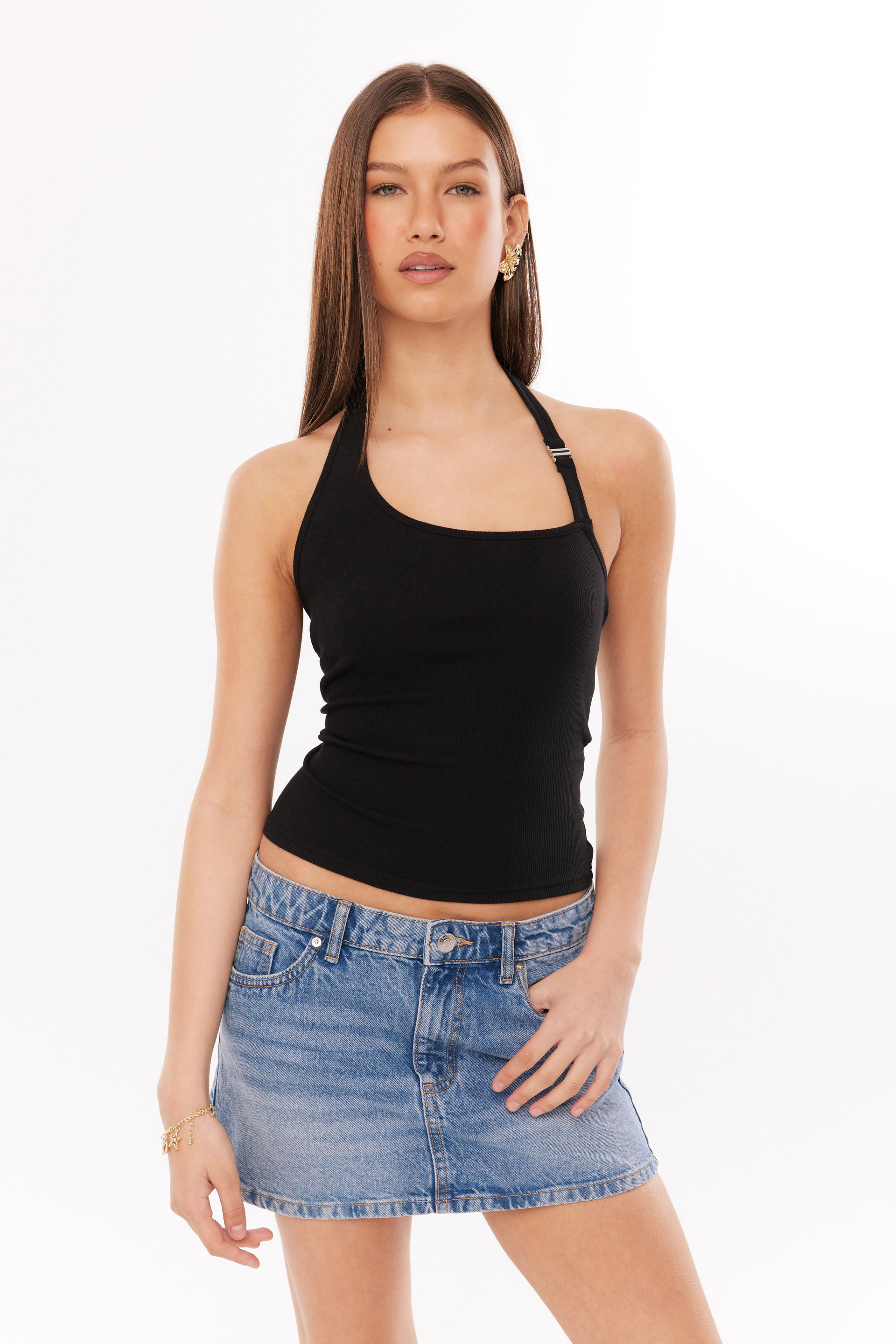 Dolly Halter Top black