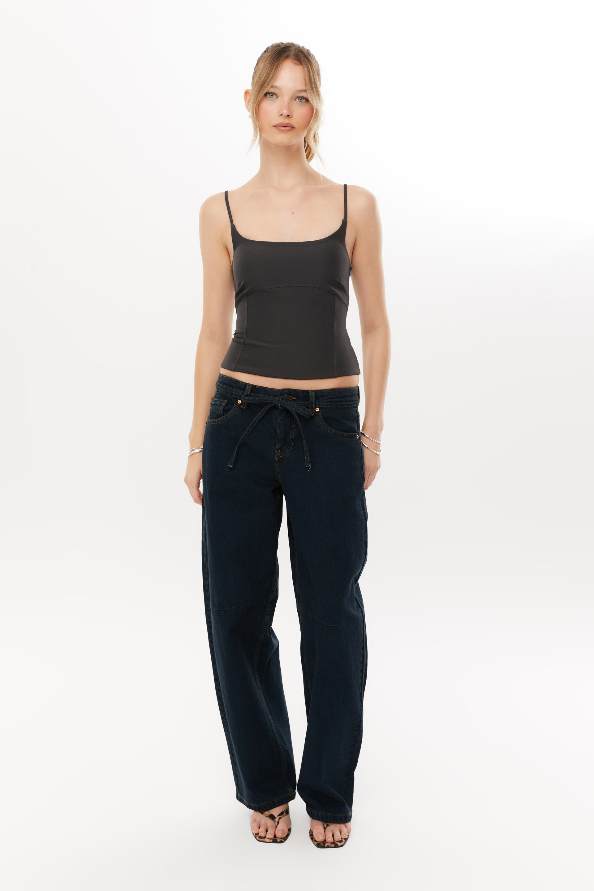 India Corset Top charcoal
