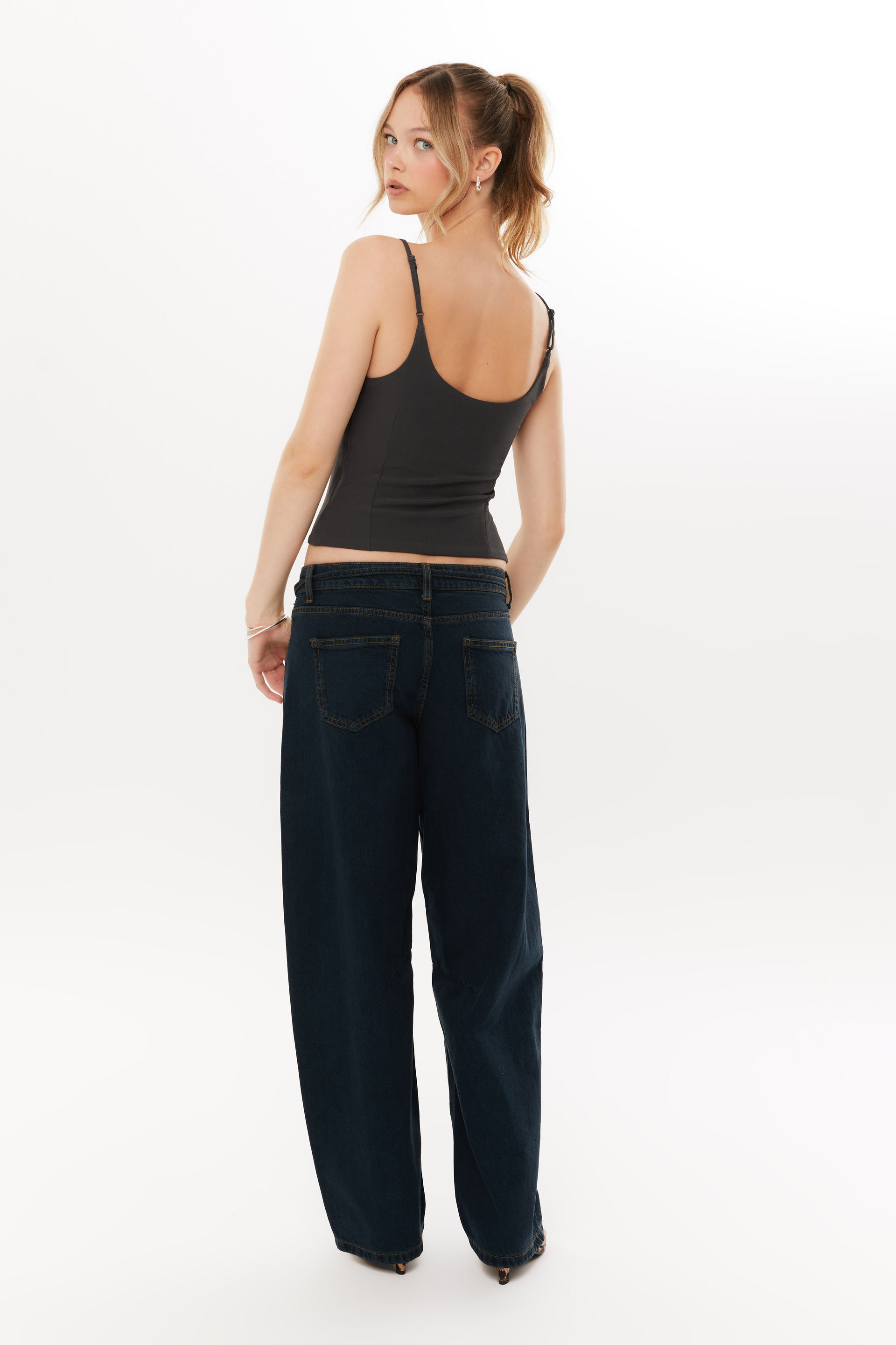 India Corset Top charcoal