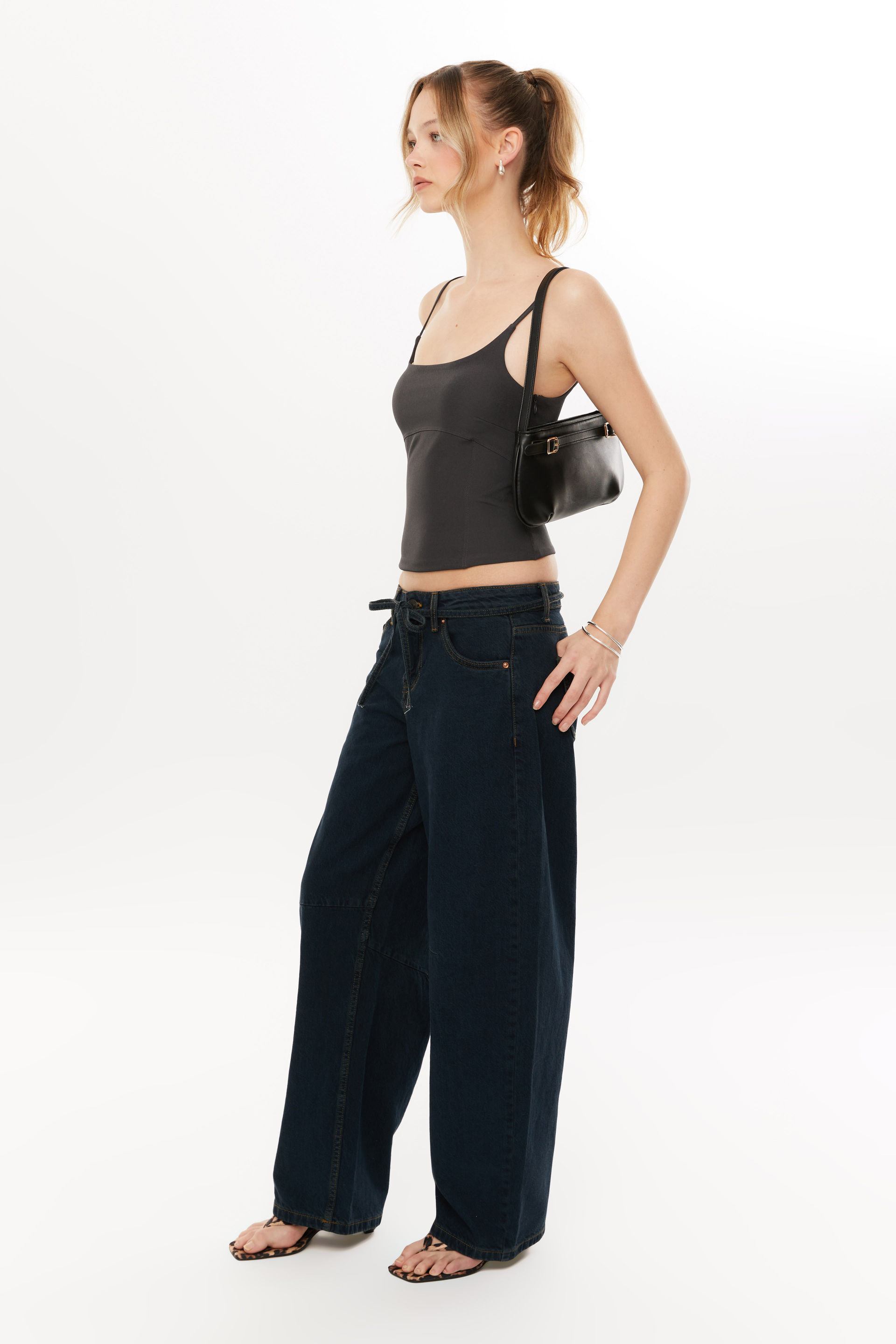 India Corset Top charcoal