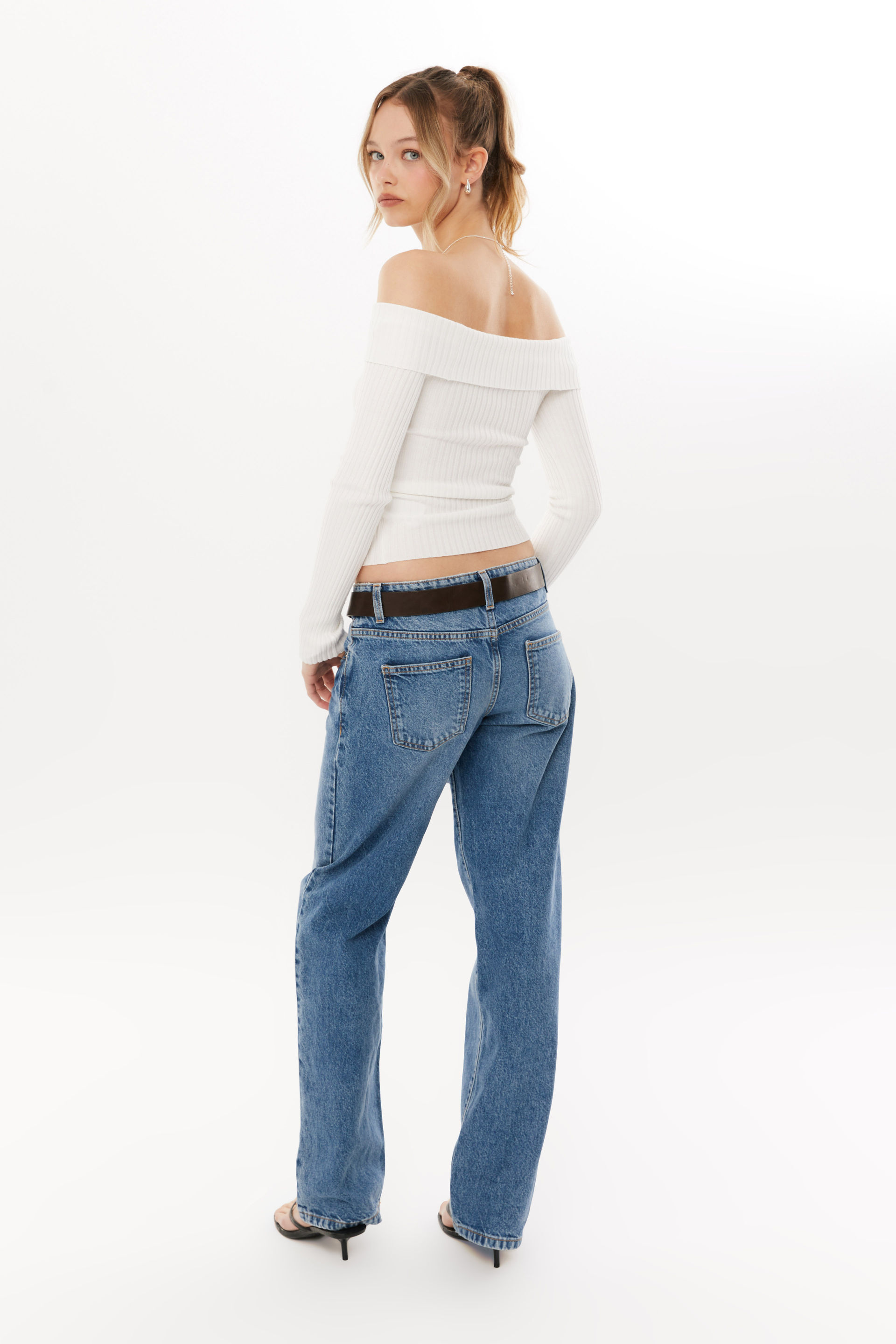 Celeste Fold Back Knit Top meringue white 3 Celeste Fold Back Knit Top meringue white