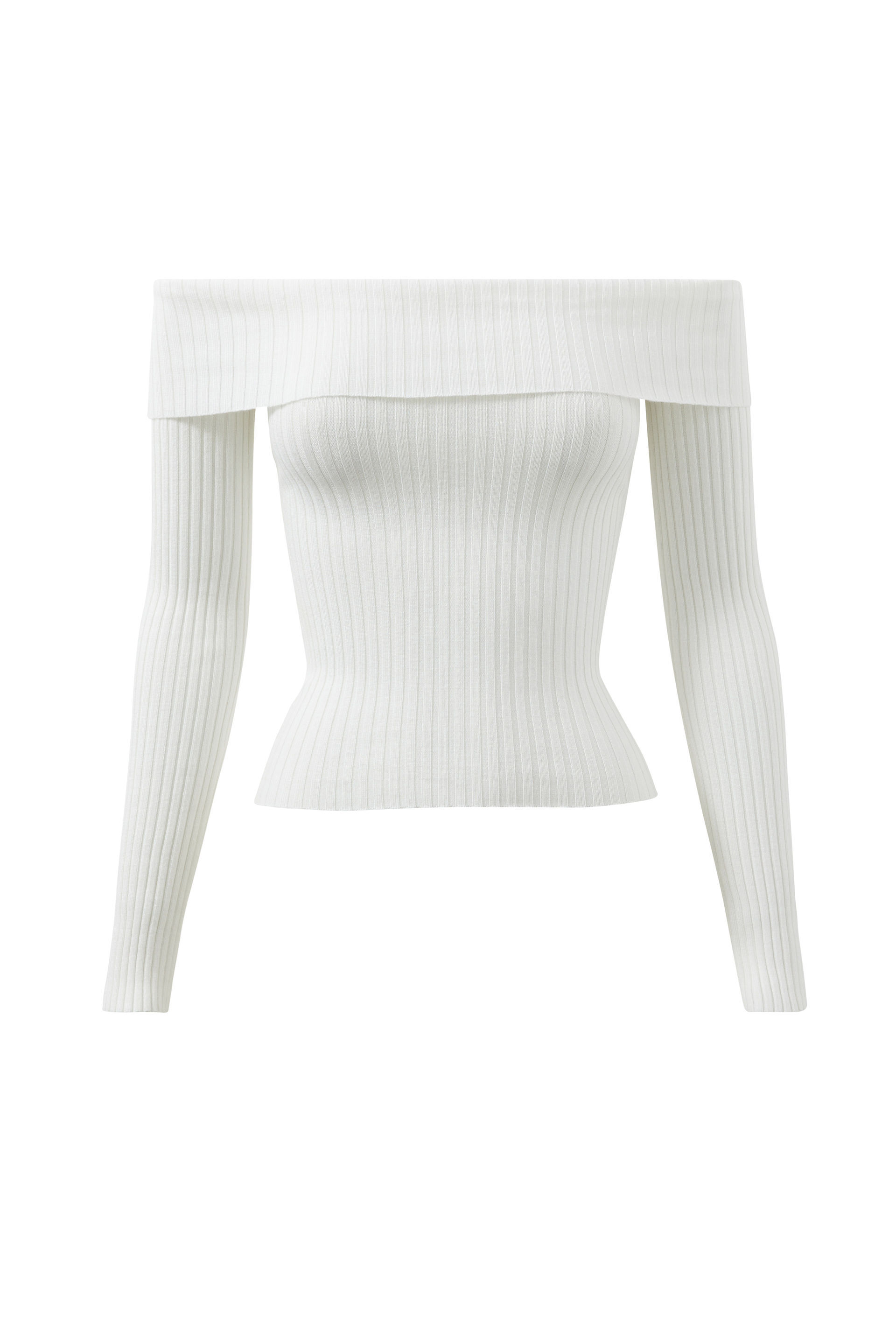 Celeste Fold Back Knit Top meringue white 6 Celeste Fold Back Knit Top meringue white