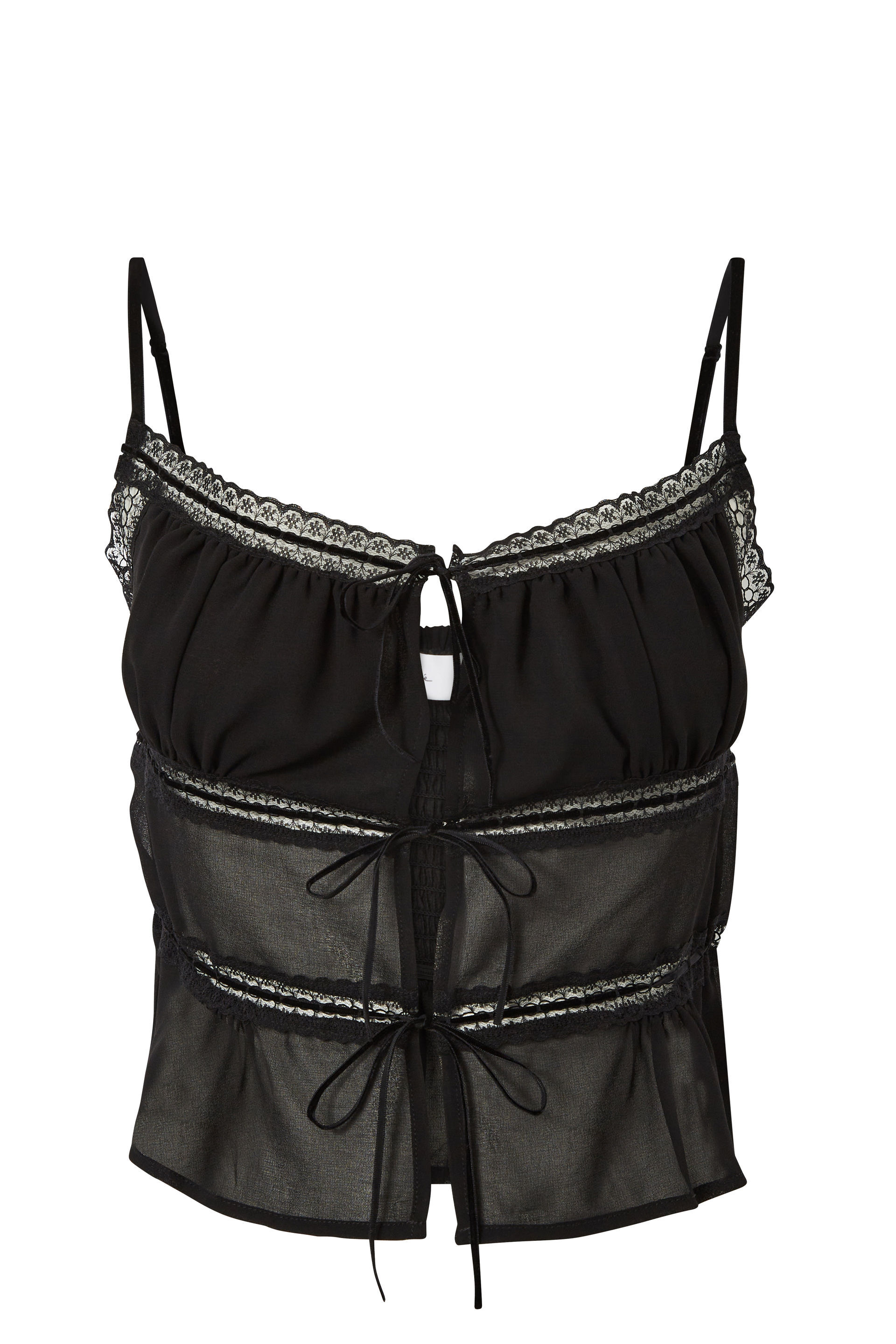 Amy Tie Front Cami black