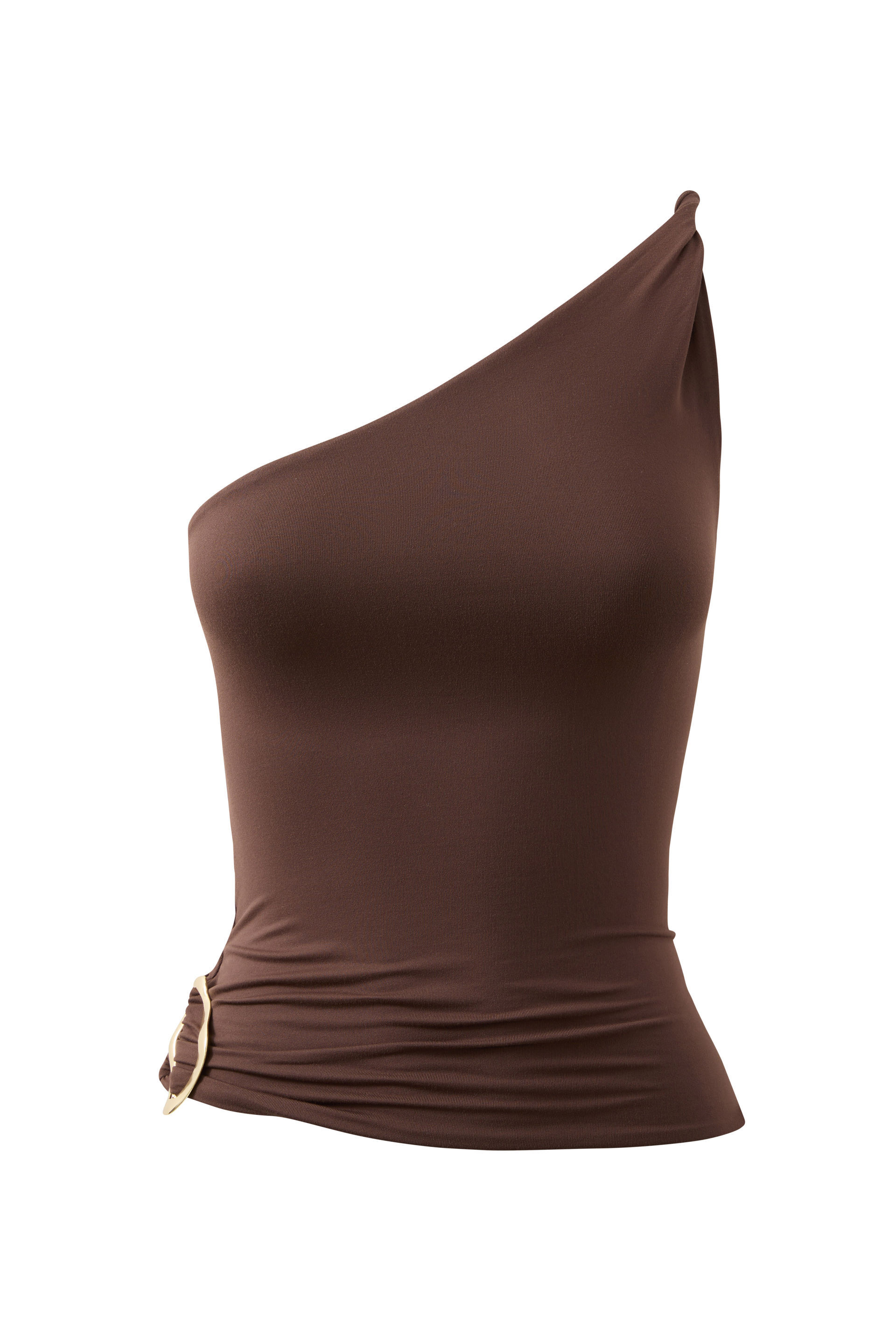 Super Smooth Kaia One Shoulder Top espresso brown 6 Super Smooth Kaia One Shoulder Top espresso brown