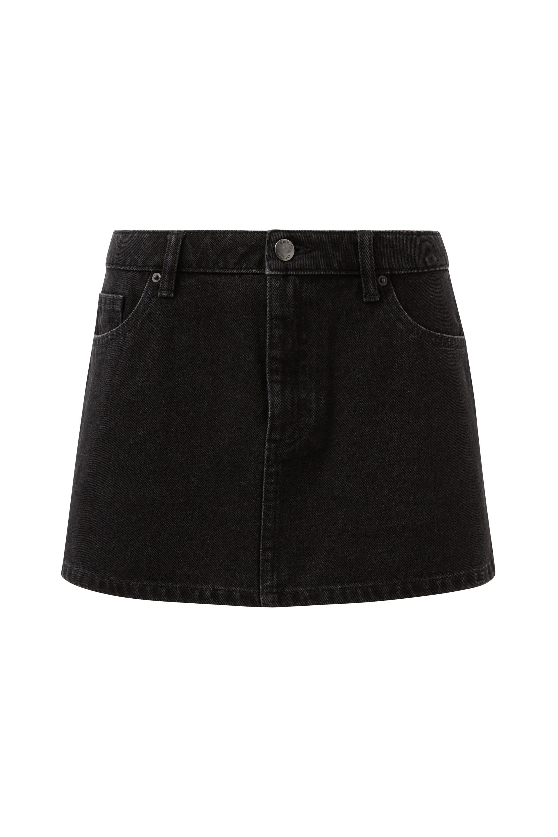 Maya Denim Mini Skirt washed black 6 Maya Denim Mini Skirt washed black