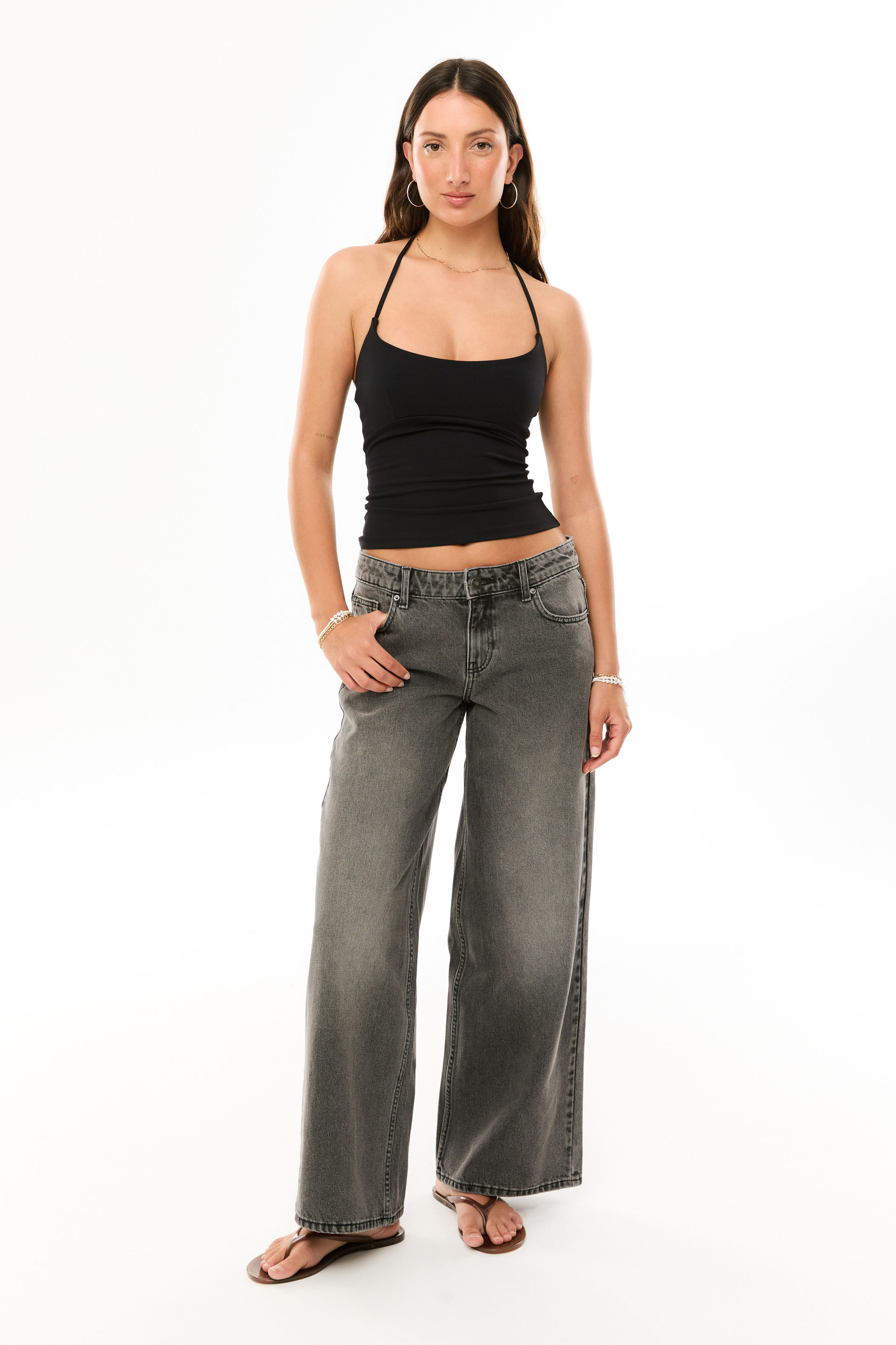 Low Rise Baggy Jean slate grey