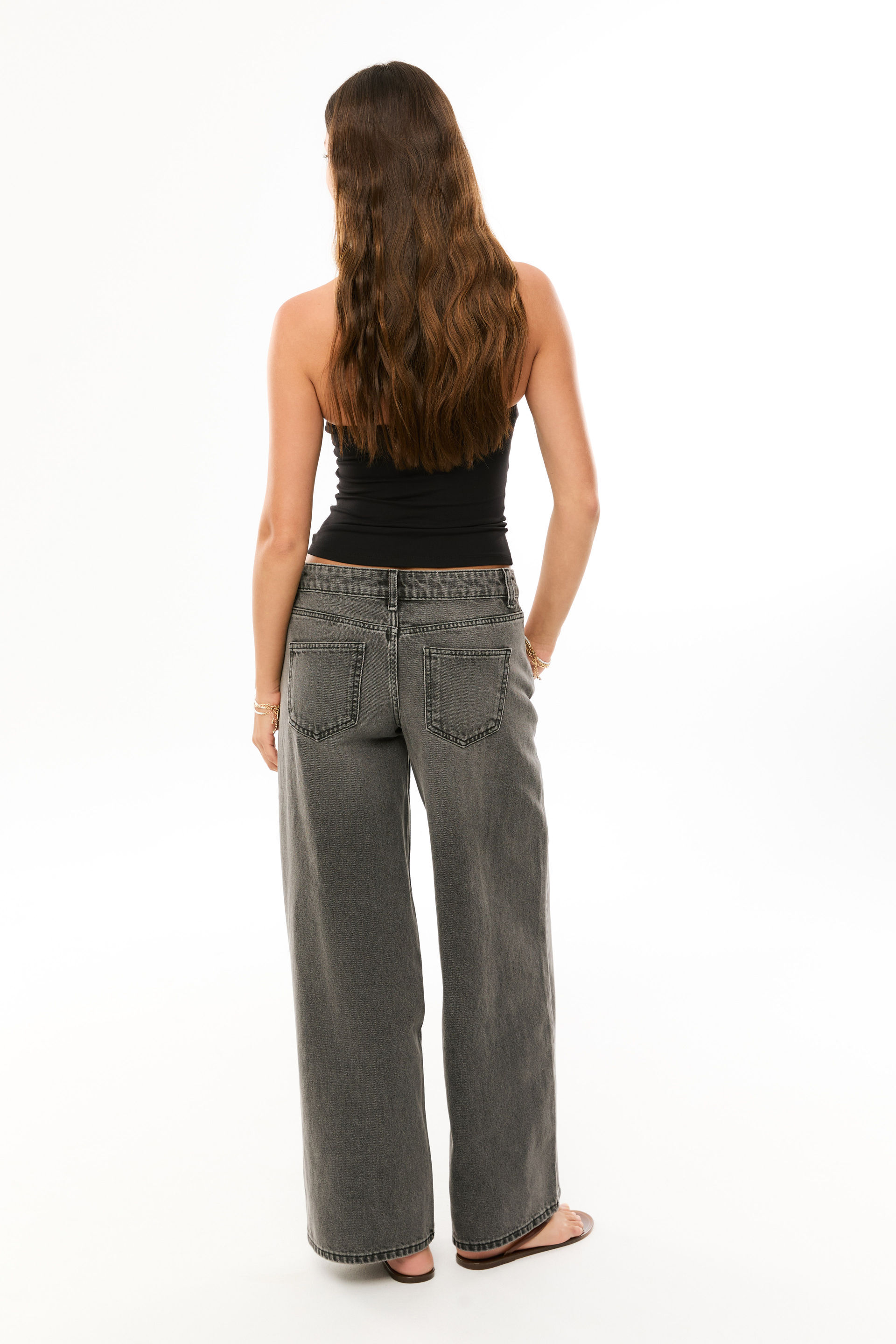 Low Rise Baggy Jean slate grey