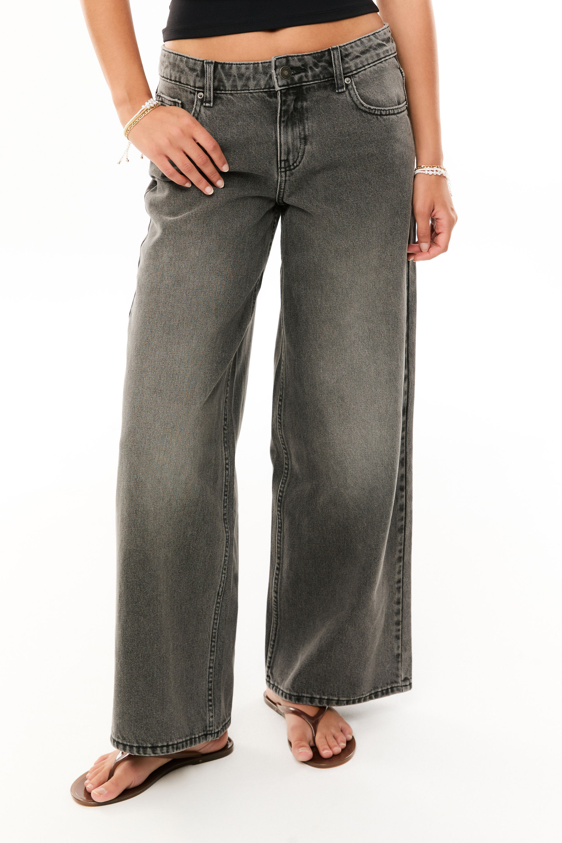 Low Rise Baggy Jean slate grey