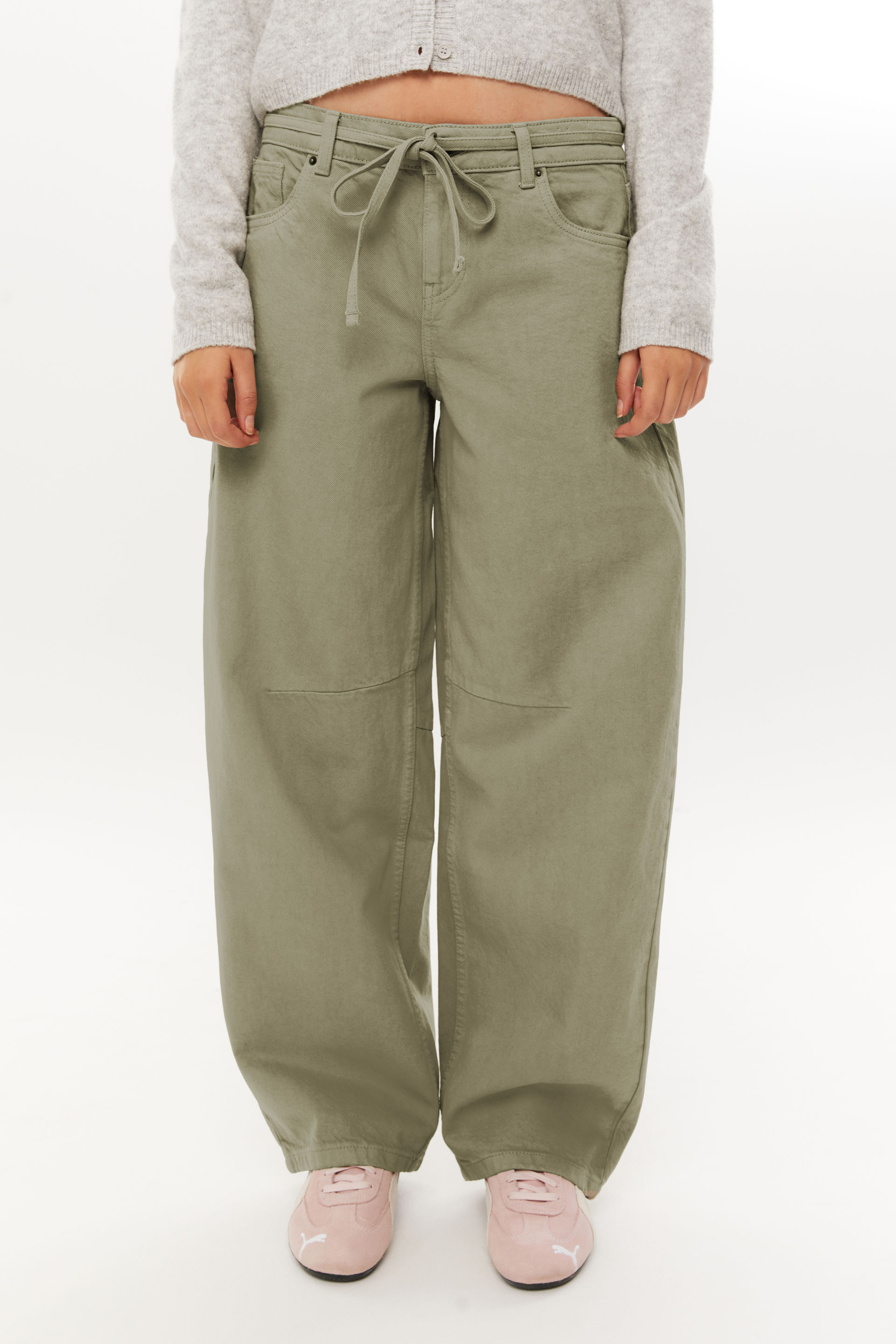 Low Rise Barrel Jean matcha