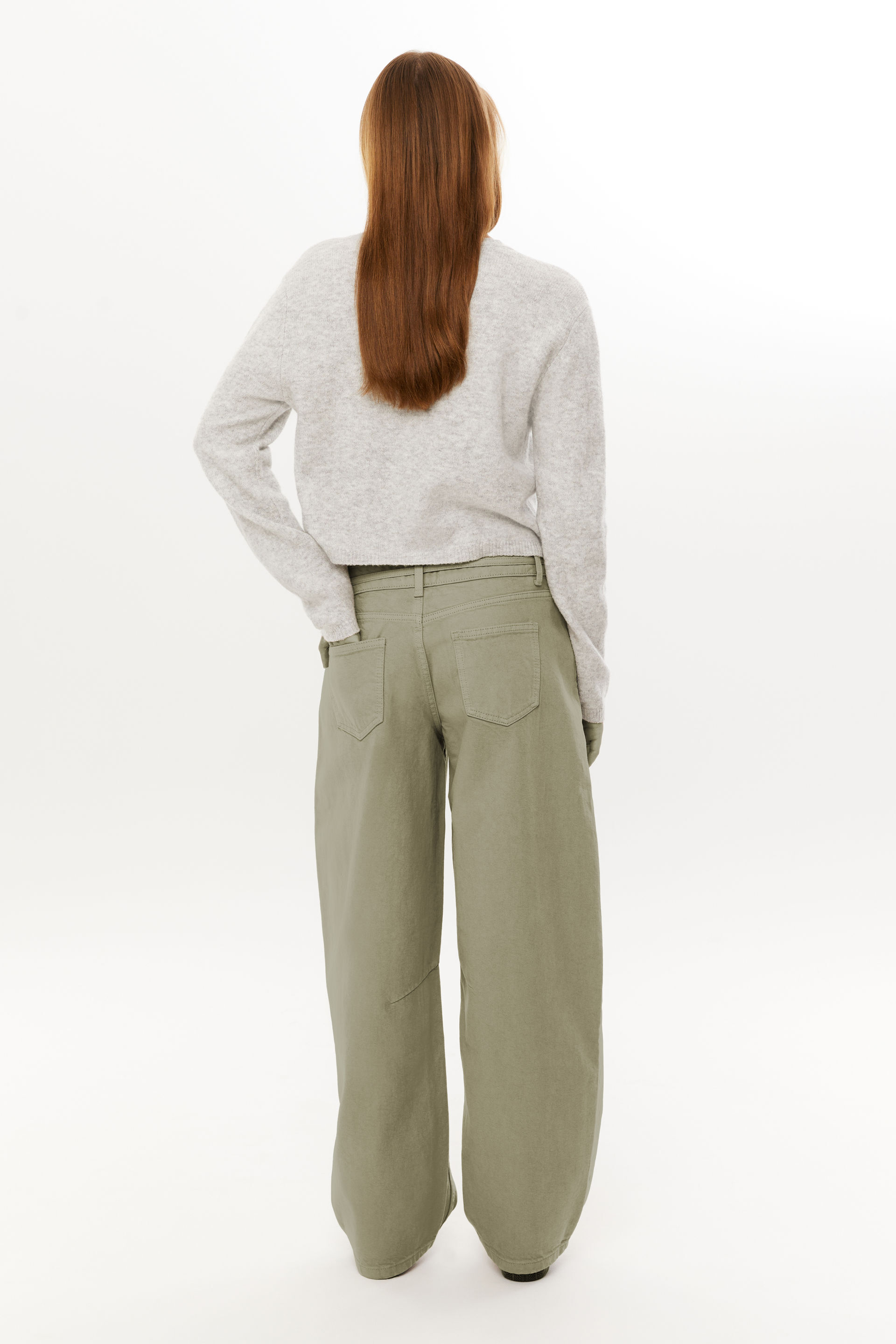 Low Rise Barrel Jean matcha