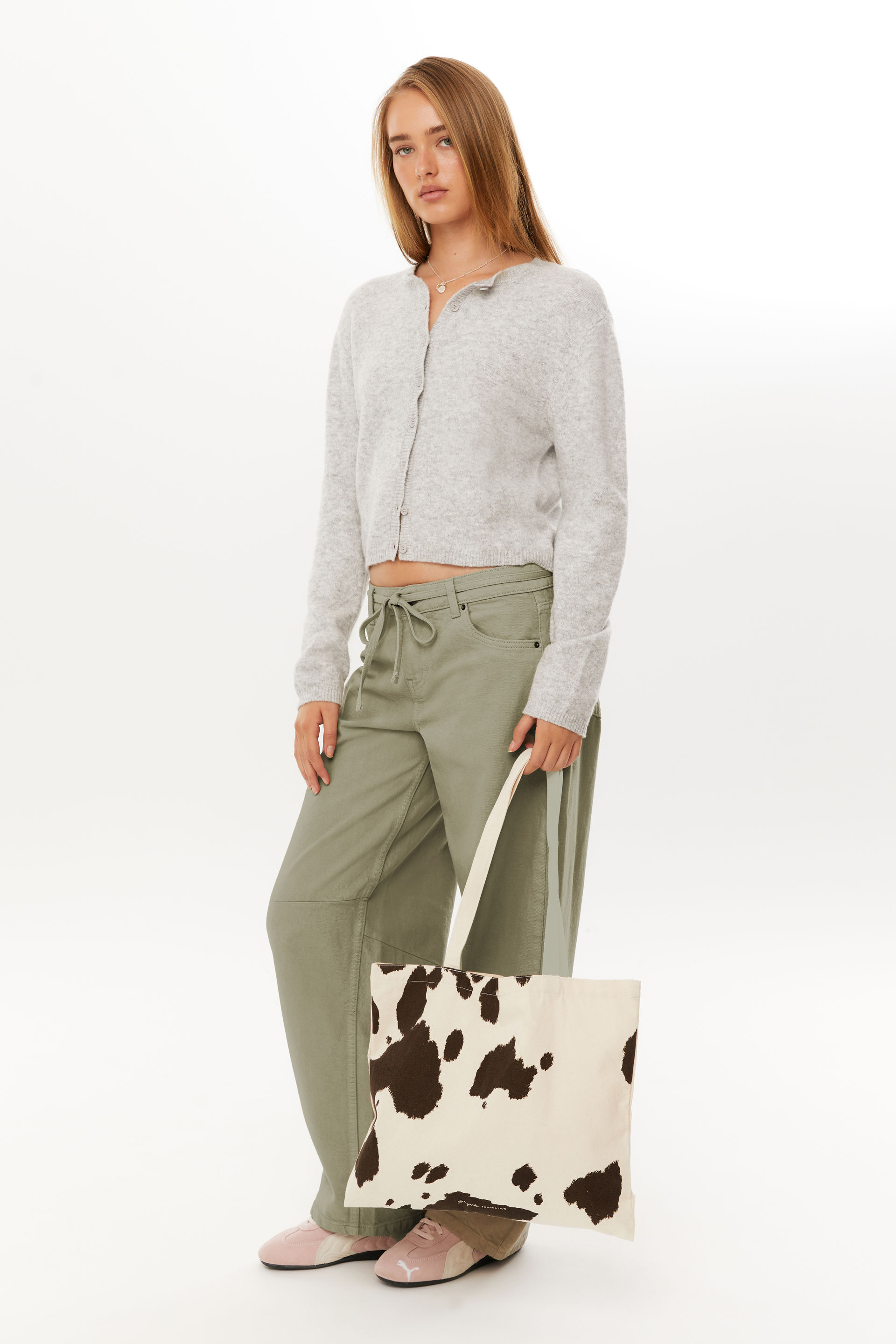 Low Rise Barrel Jean matcha