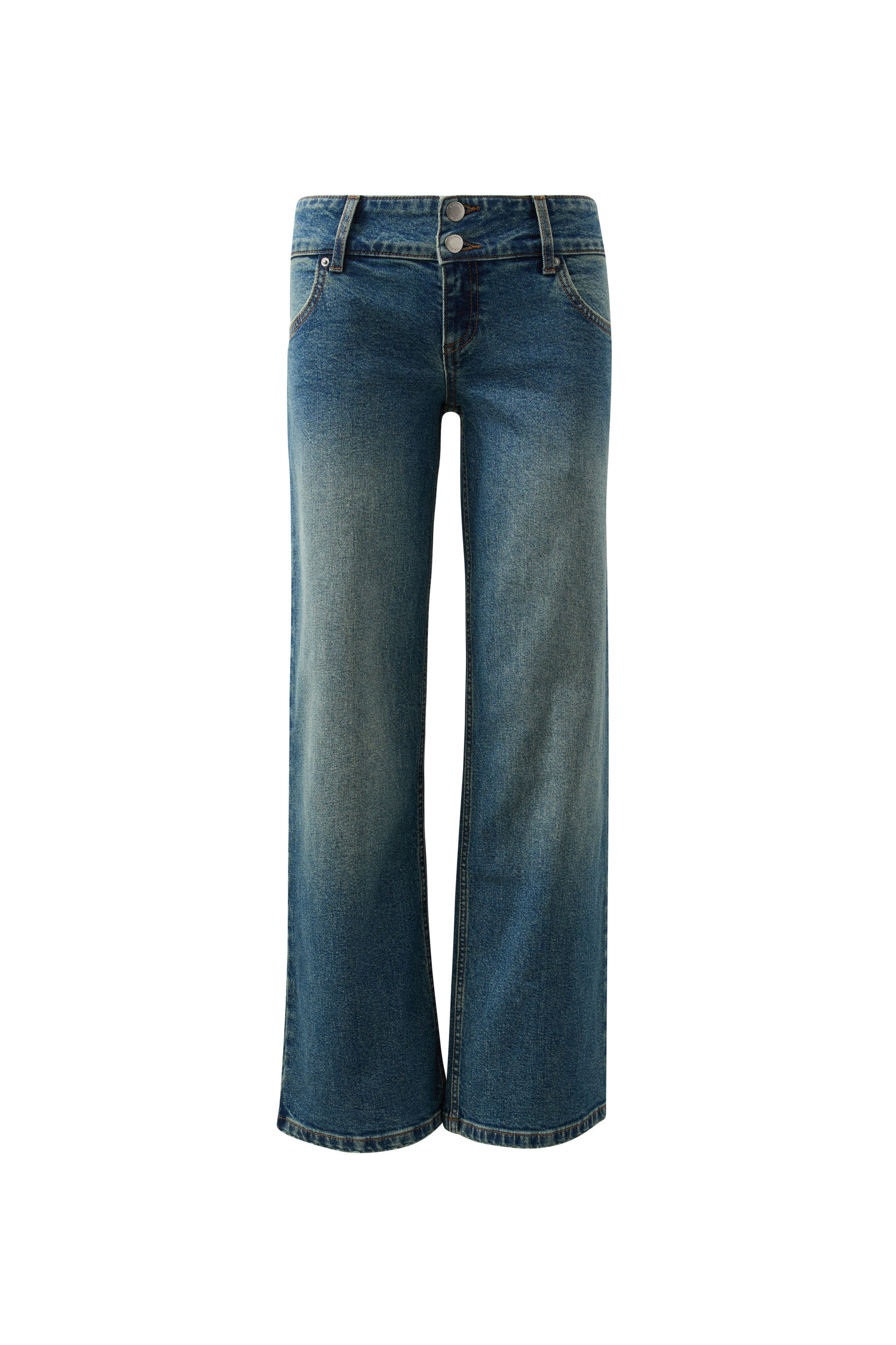 Wide Waist Stretch Straight Jean dirty indigo