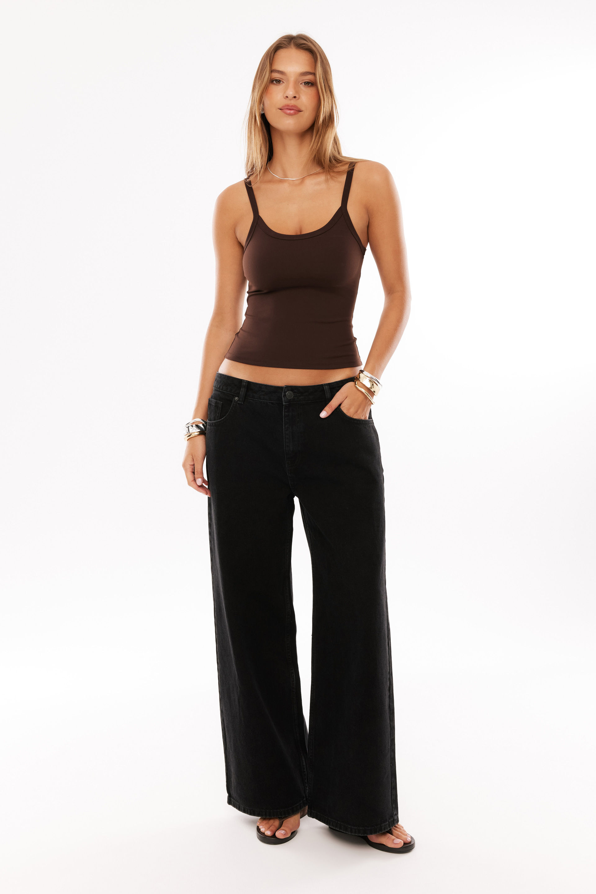 Low Rise Baggy Jean washed black